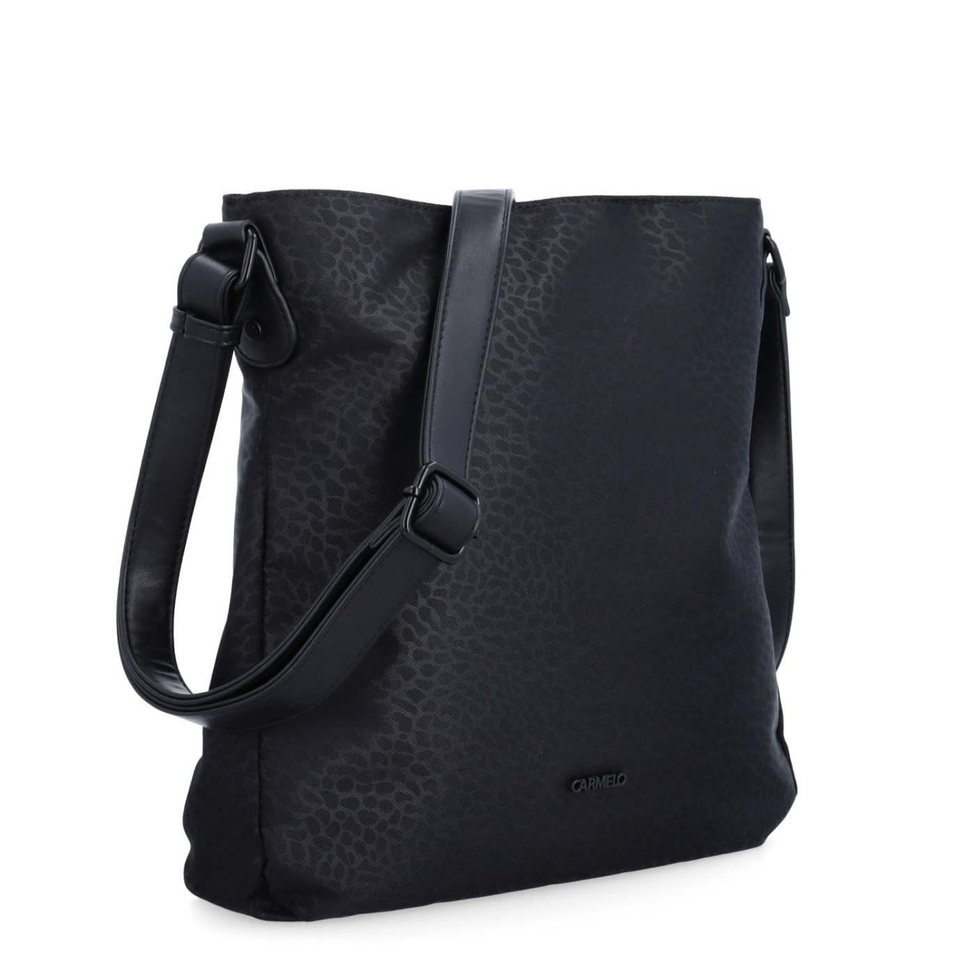 Crossbody kabelka v minimalistickém stylu Carmelo materiál nylon zapínání na zip barva černá velikost střední 6605 C LE