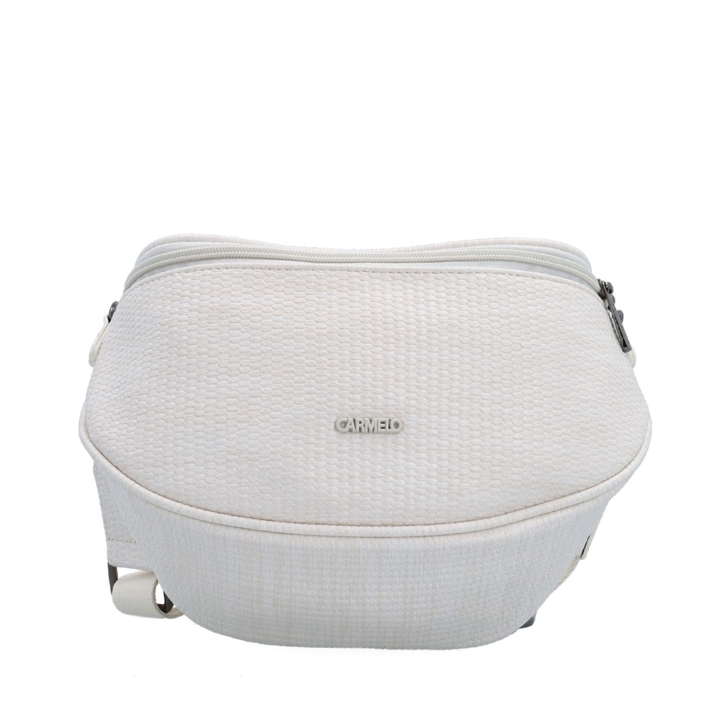 Městská ledvinka pro pohodlné nošení crossbody Carmelo materiál syntetická kůže zapínání na zip barva bílá velikost malá 4399 K Zepředu