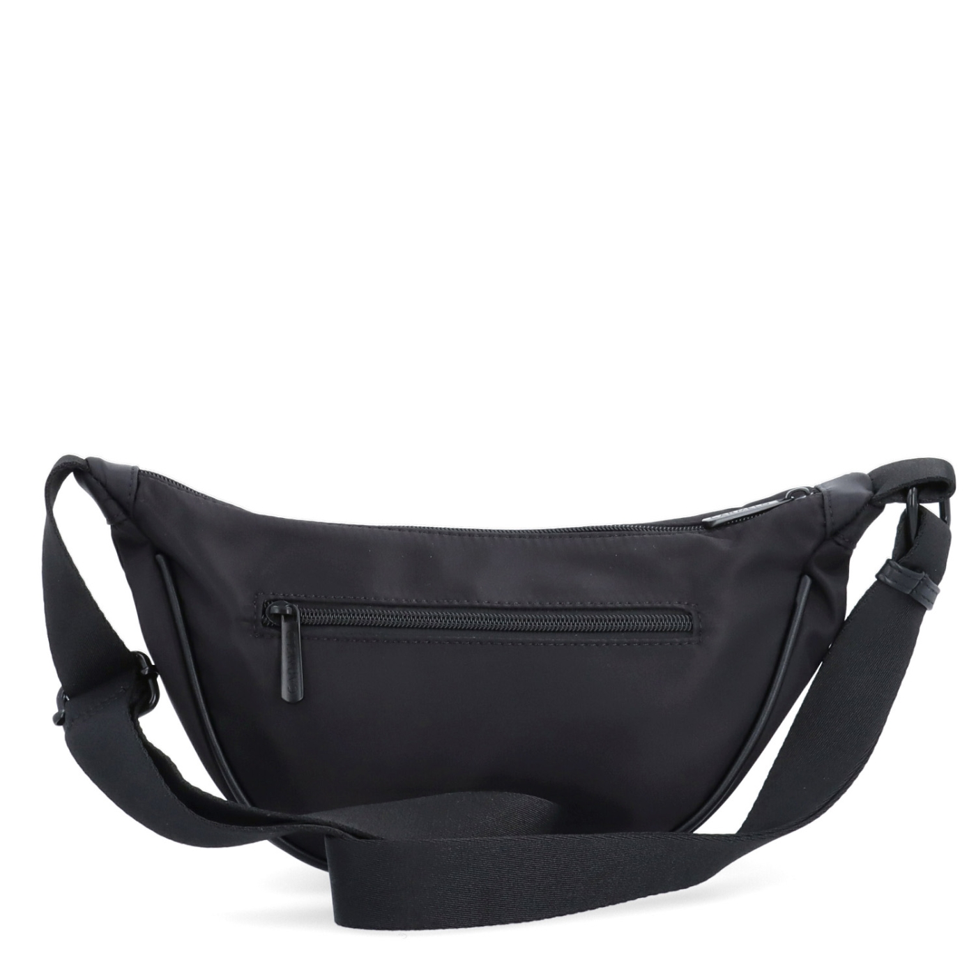 Malá nylonová kabelky typu moonbag Carmelo materiál nylon zapínání na zip barva černá velikost malá 6609 C Zezadu