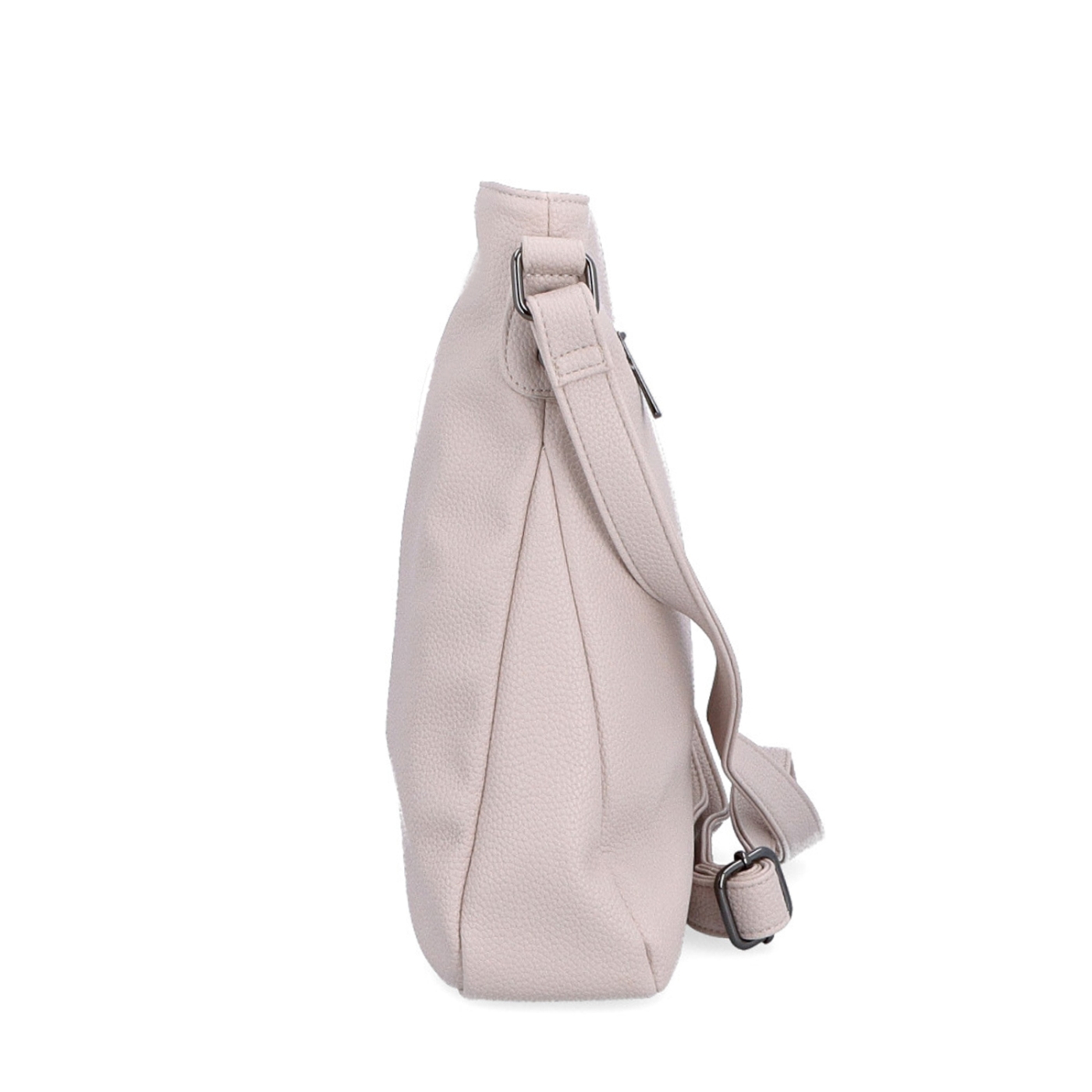 Designová crossbody kabelka Carmelo materiál syntetická kůže zapínání na zip barva růžová velikost střední 4271 LI Z boku