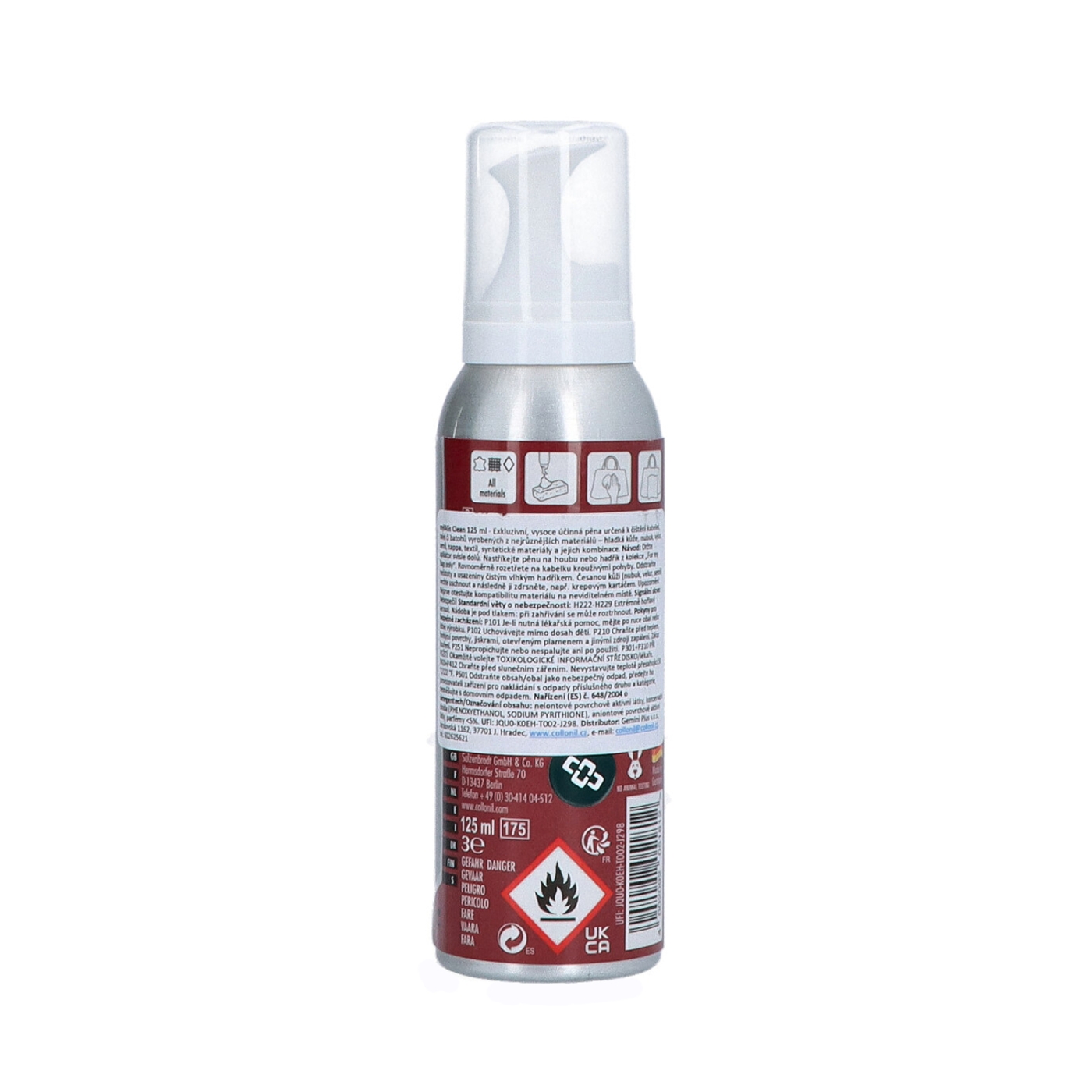 Collonil my Bags Clean pěna Collonil materiál není barva bez barvy velikost malá Collonil Clean pena 125 ml