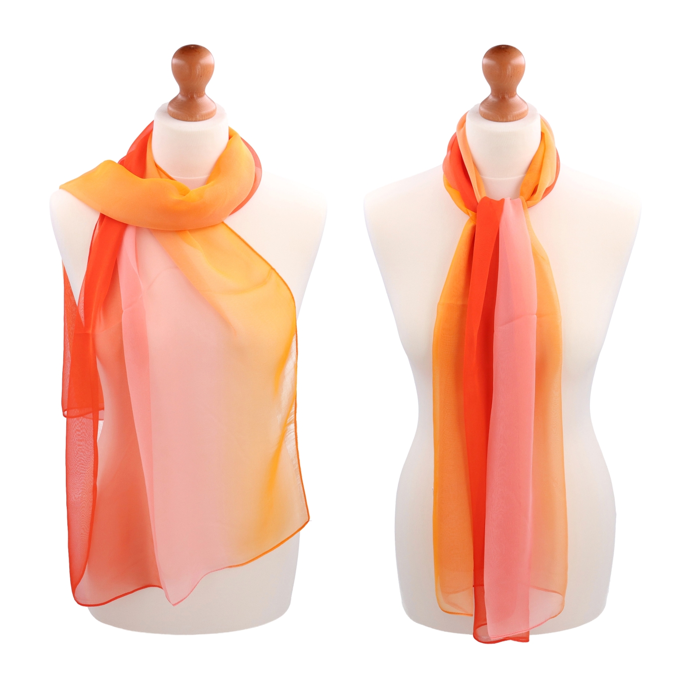 Lehký barevný šátek Noelia Bolger materiál polyester barva oranžová KL503 - 03