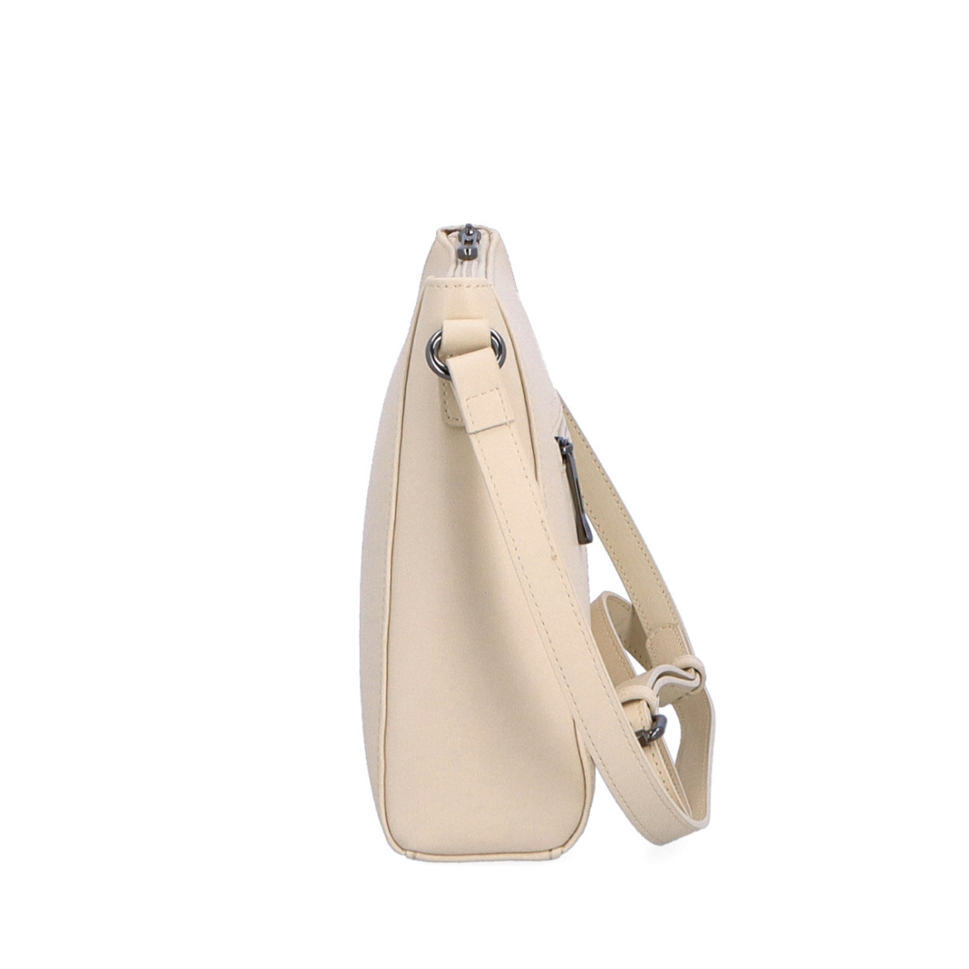 Kožená kabelka crossbody Noelia Bolger Noelia Bolger materiál kůže zapínání na zip barva béžová velikost malá NB 0097 BE Z boku