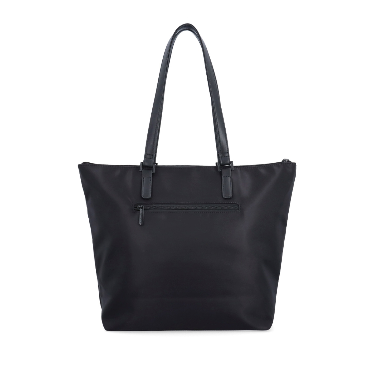 Elegantní nylonová kabelka přes rameno Carmelo materiál nylon zapínání na zip barva černá velikost velká 6601 C Zezadu