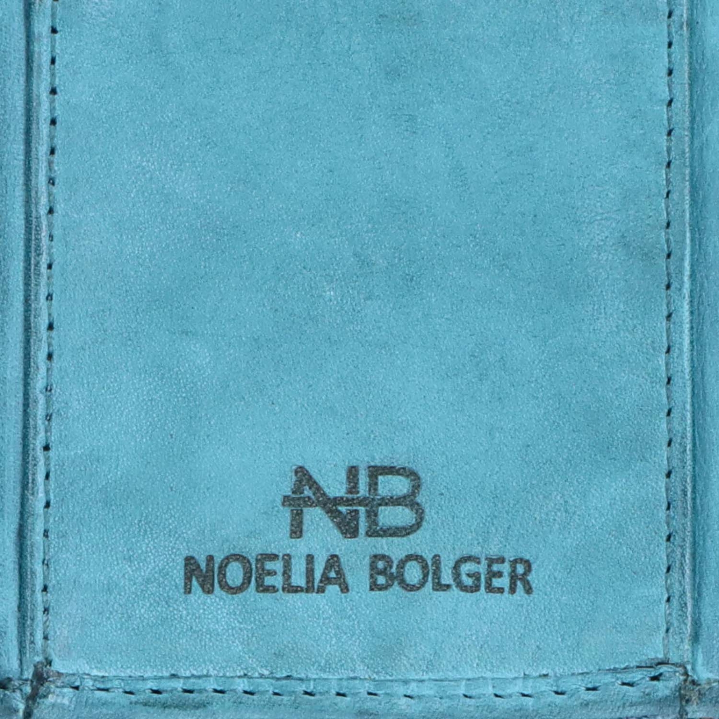 Kožená peněženka s praktickou zipovou kapsou Noelia Bolger materiál kůže zapínání na cvoček barva tyrkysová velikost malá 5132 NB TYR Logo