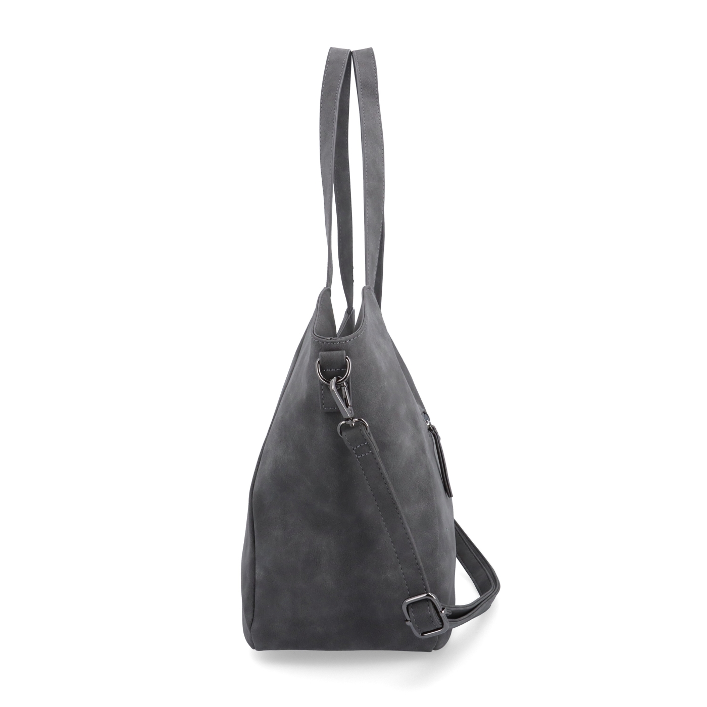 Velká kabelka na rameno s crossbody popruhem Tangerin materiál syntetická kůže zapínání na zip barva šedá velikost velká 1120 ANT Z boku