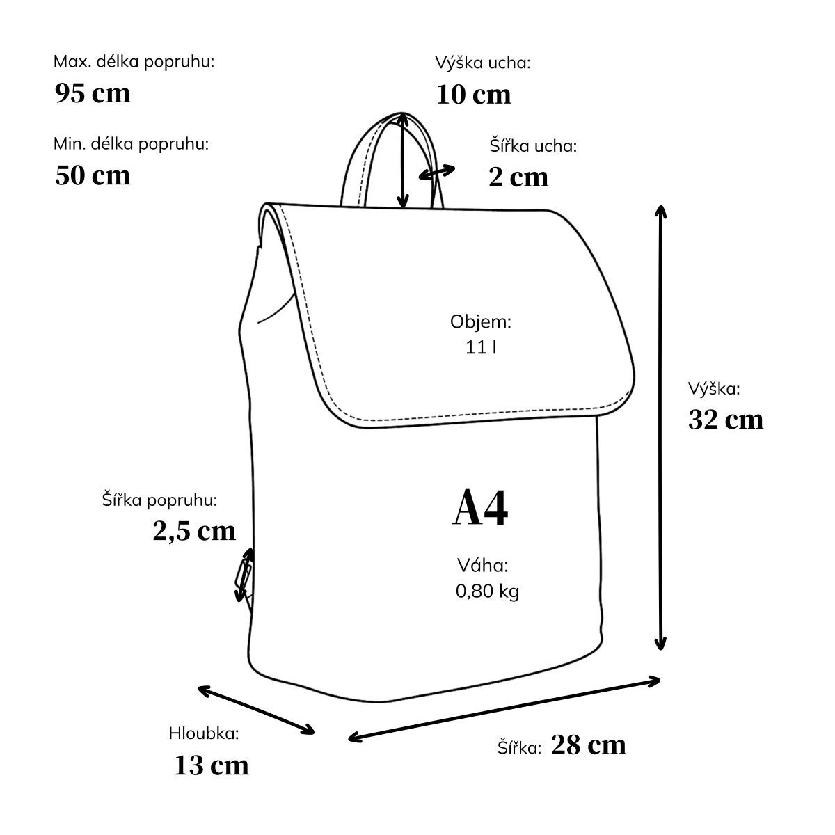 Městský batoh s klopou a magnetem Tangerin materiál syntetická kůže zapínání na zip barva červená velikost střední 8006 CV Rozměry