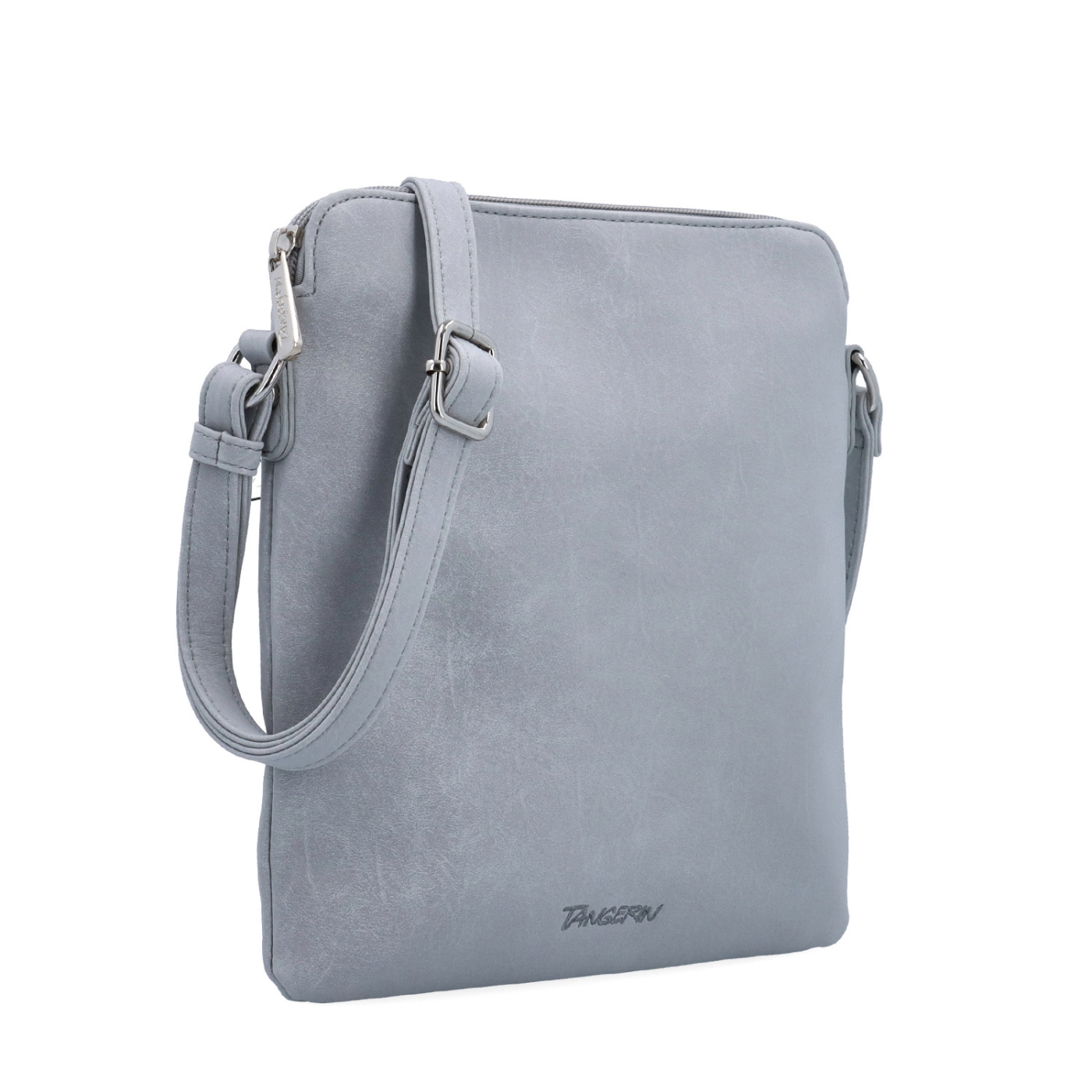 Menší crossbody kabelka z hebkého materiálu Tangerin materiál syntetická kůže zapínání na zip barva šedá velikost malá 7017 SS