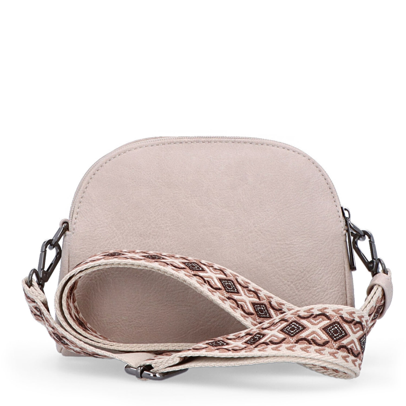 Malá crossbody kabelka svýrazným popruhem Tangerin materiál syntetická kůže zapínání na zip barva růžová velikost malá 8044 LI Zezadu