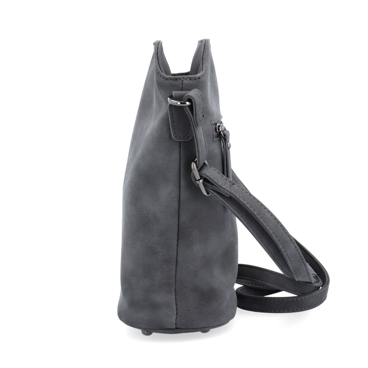 Malá elegantní kabelka s minimalistickým designem Tangerin materiál syntetická kůže zapínání na zip barva šedá velikost malá 1107 ANT Z boku