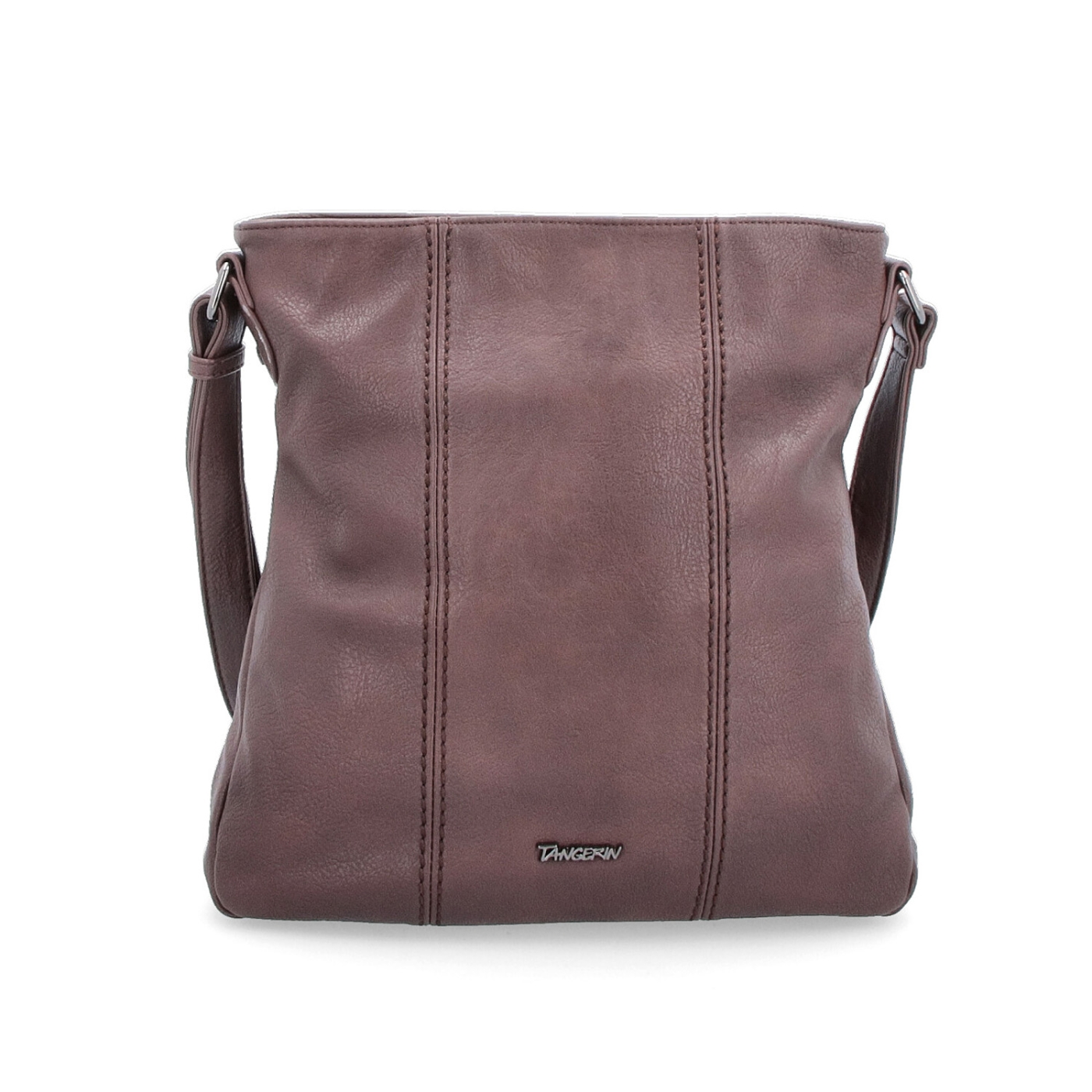 Crossbody kabelka Tangerin materiál syntetická kůže zapínání na zip barva hnědá velikost střední 8004 TH Zepředu