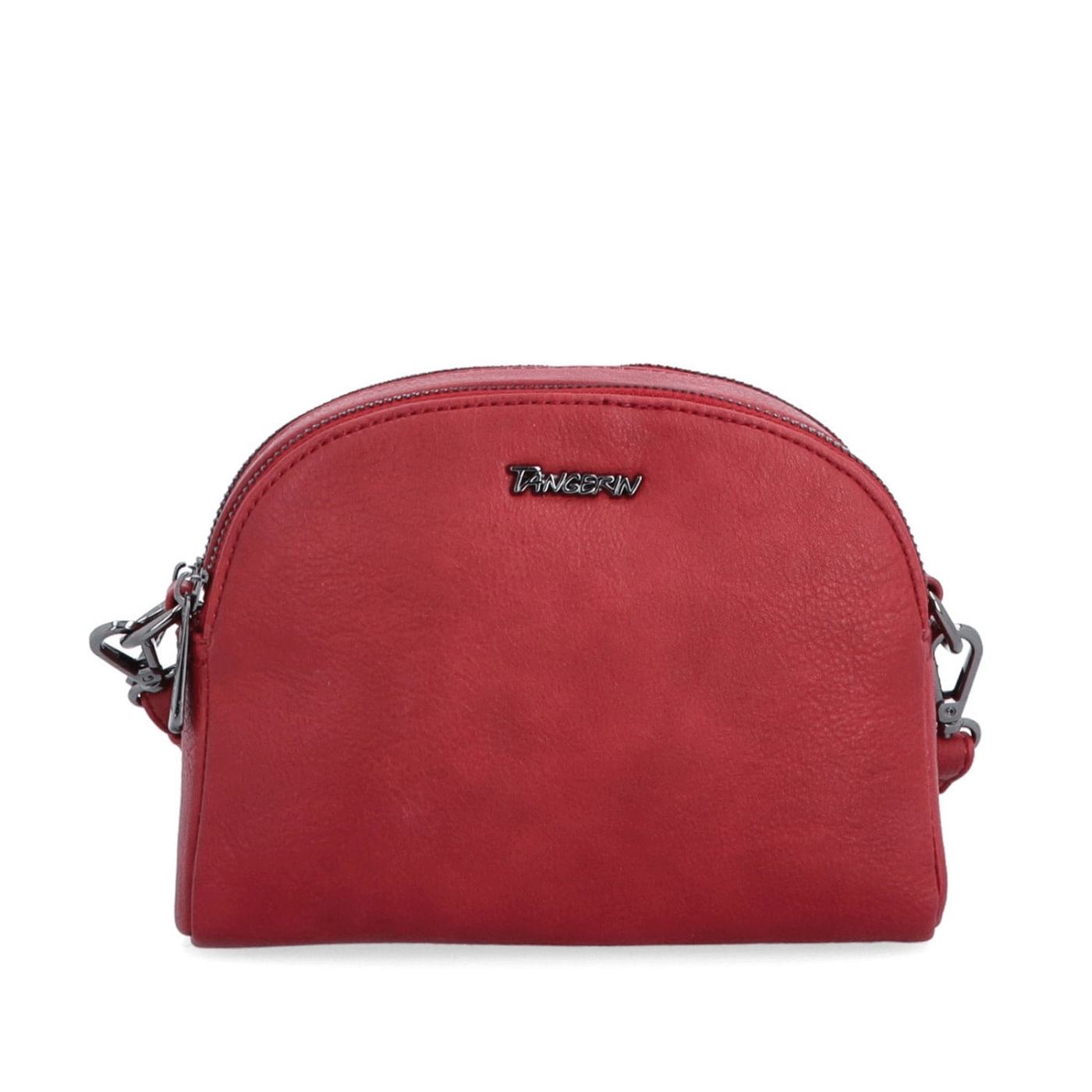 Malá crossbody kabelka svýrazným popruhem Tangerin materiál syntetická kůže zapínání na zip barva červená velikost malá 8044 CV Zepředu