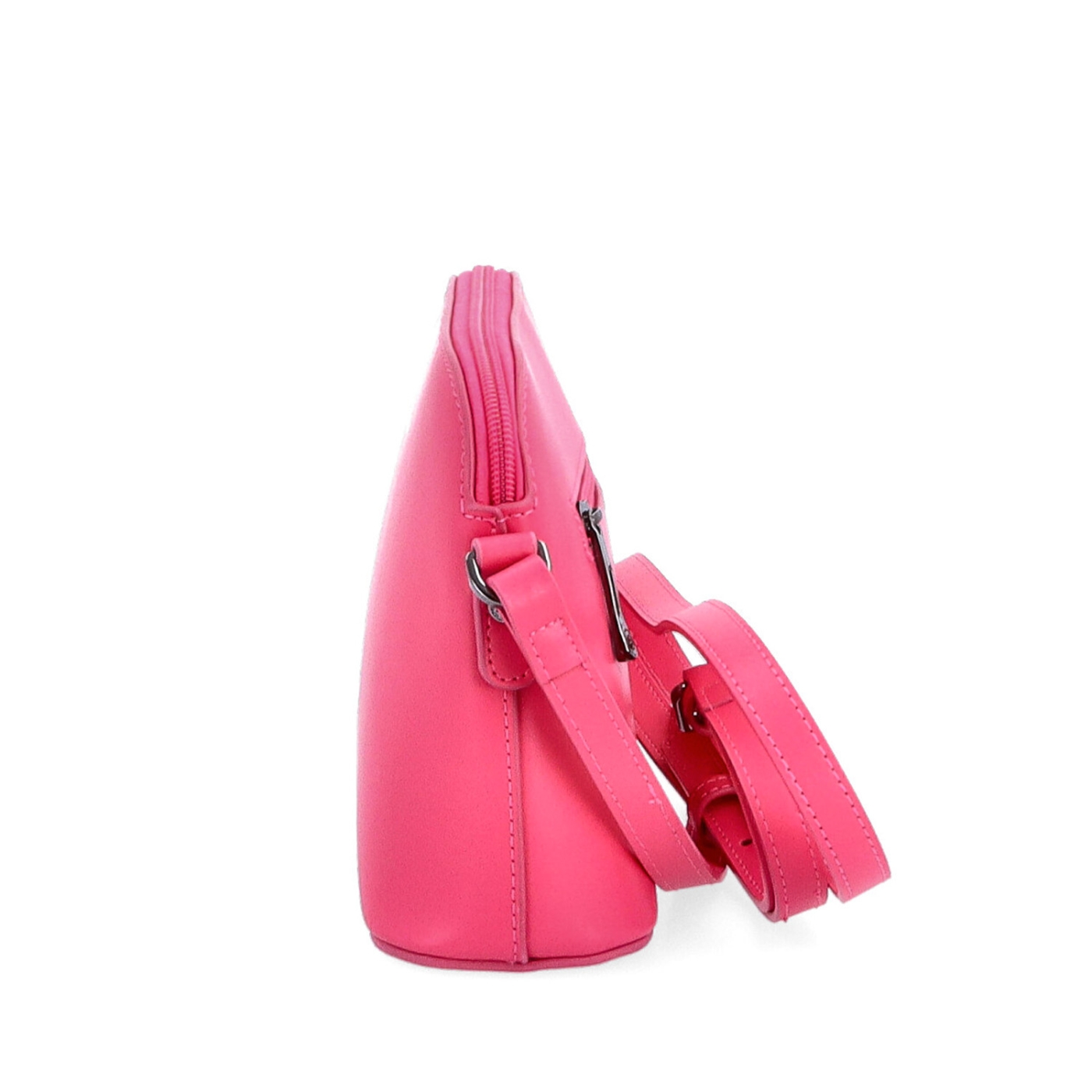 Kožená kabelka crossbody Noelia Bolger Noelia Bolger materiál kůže zapínání na zip barva růžová velikost malá NB 0096 F Z boku