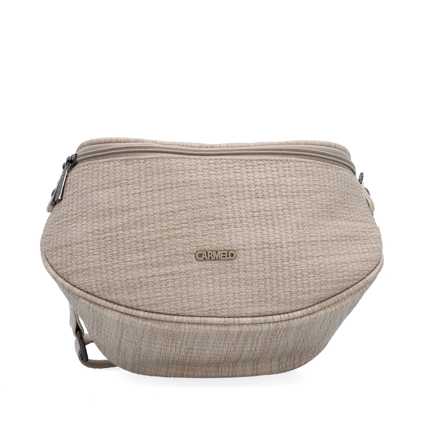 Městská ledvinka pro pohodlné nošení crossbody Carmelo materiál syntetická kůže zapínání na zip barva béžová velikost malá 4399 BE Zepředu