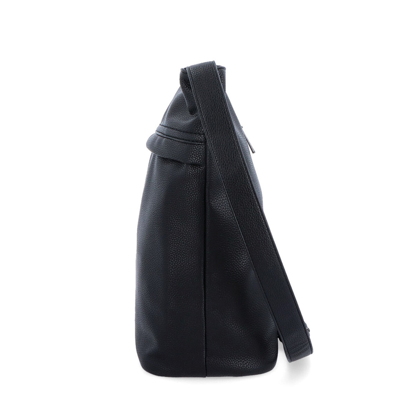 Velká crossbody kabelka Carmelo materiál syntetická kůže zapínání na zip barva černá velikost velká 4322 C Z boku