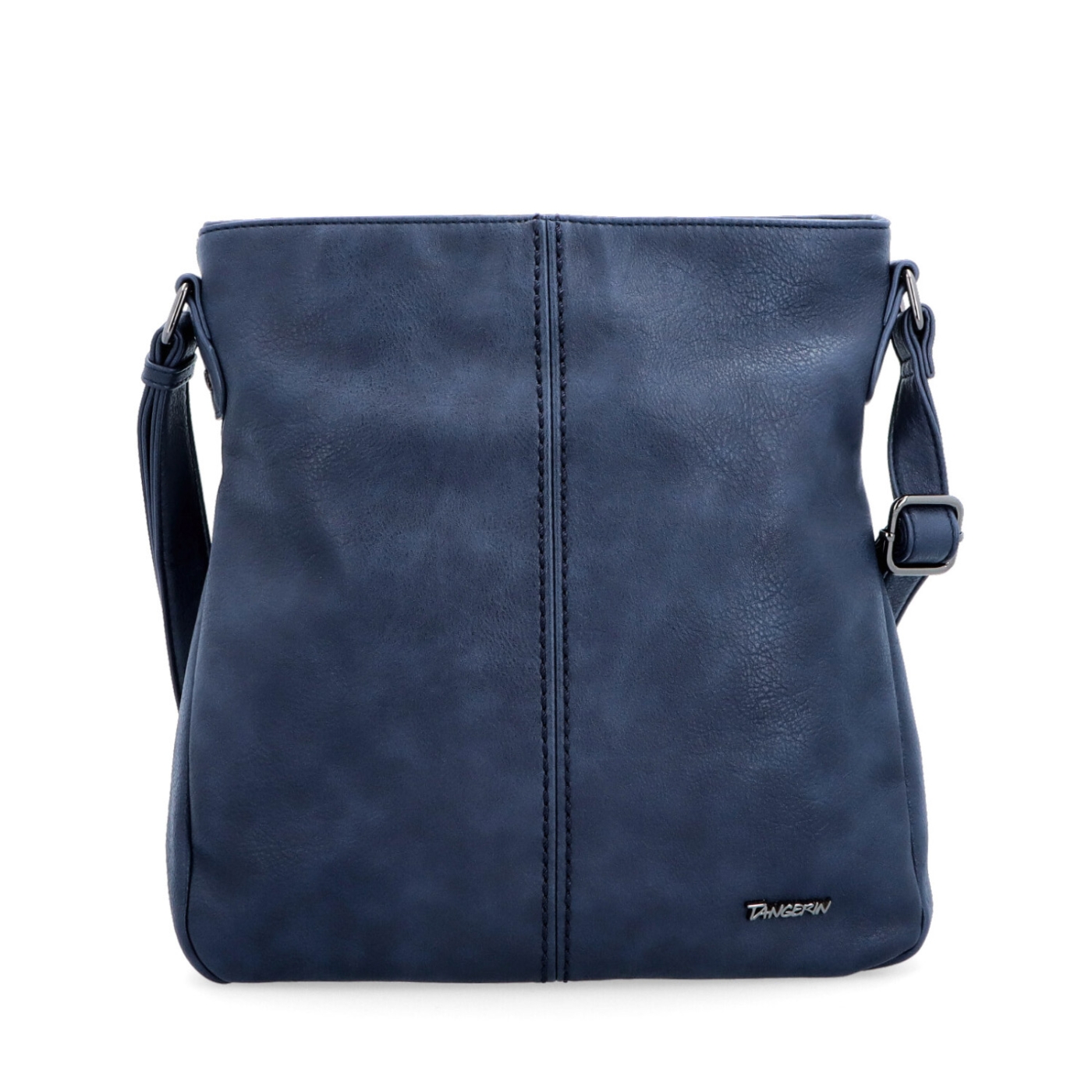 Crossbody kabelka s jednoduchým prošíváním Tangerin materiál syntetická kůže zapínání na zip barva modrá velikost střední 8003 TM Zepředu