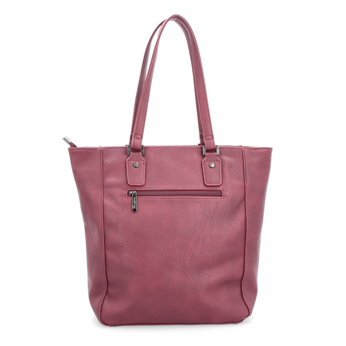 Elegantní shopperka Tangerin materiál syntetická kůže zapínání na zip barva vínová velikost velká 8015 BO Zezadu