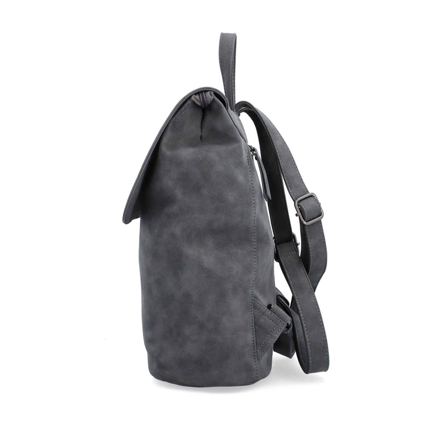 Elegantní městský batoh ze syntetiky Tangerin materiál syntetická kůže zapínání na zip barva šedá velikost střední 1100 ANT Z boku