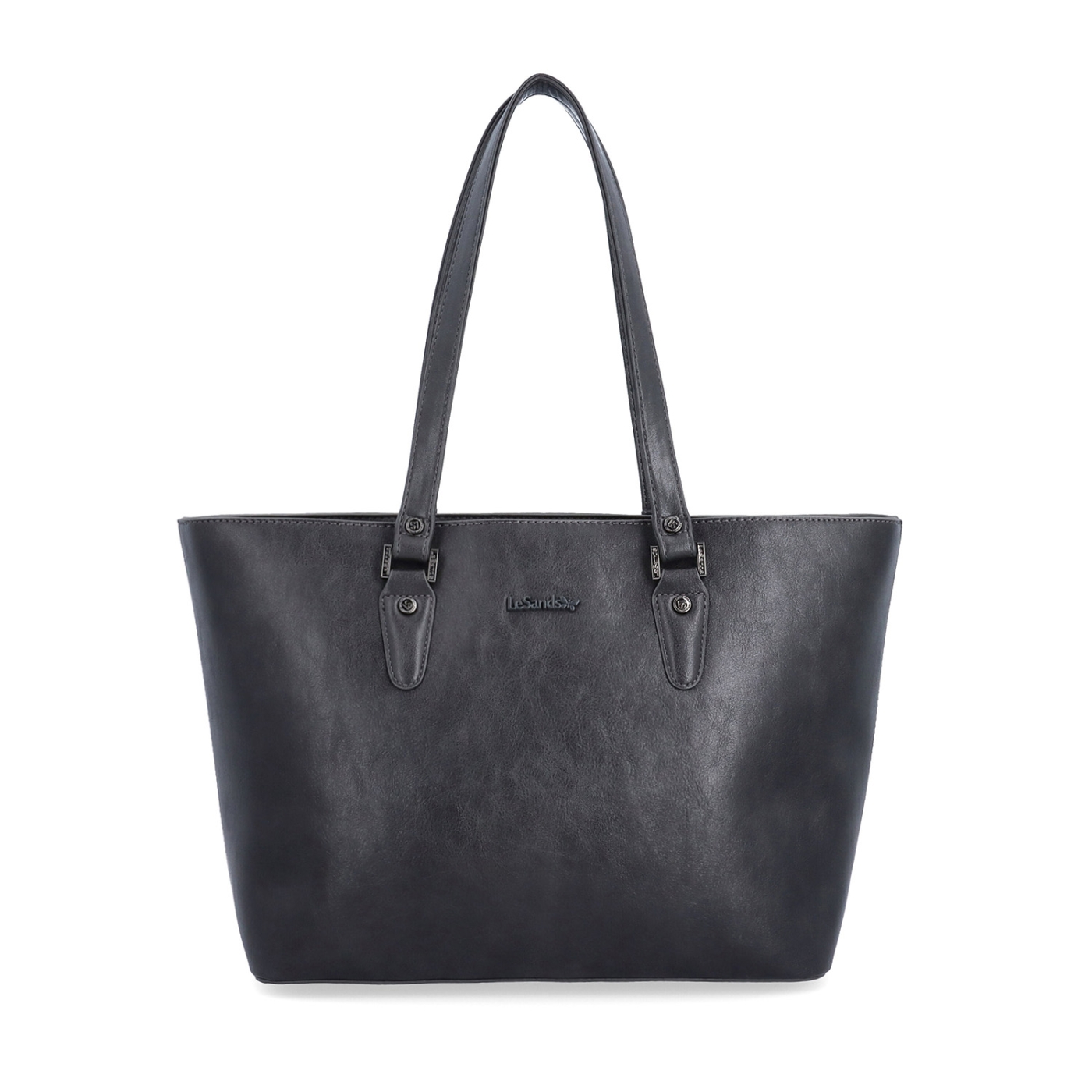 Prostorná shopper kabelka s čistým designem Le Sands materiál syntetická kůže zapínání na zip barva šedá velikost velká 7719 TS Zepředu