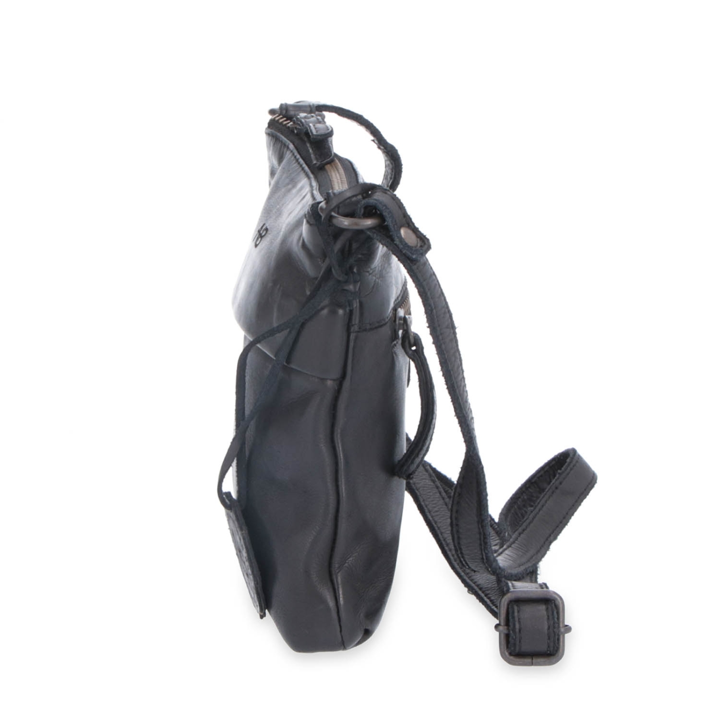 Malá kožená crossbody se zapínáním na zip Noelia Bolger materiál kůže zapínání na zip barva černá velikost malá NB 2090 C Z boku
