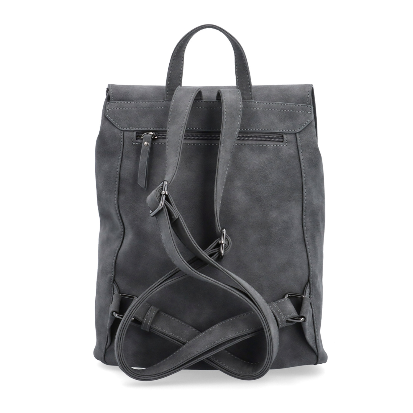 Elegantní městský batoh ze syntetiky Tangerin materiál syntetická kůže zapínání na zip barva šedá velikost střední 1100 ANT Zezadu