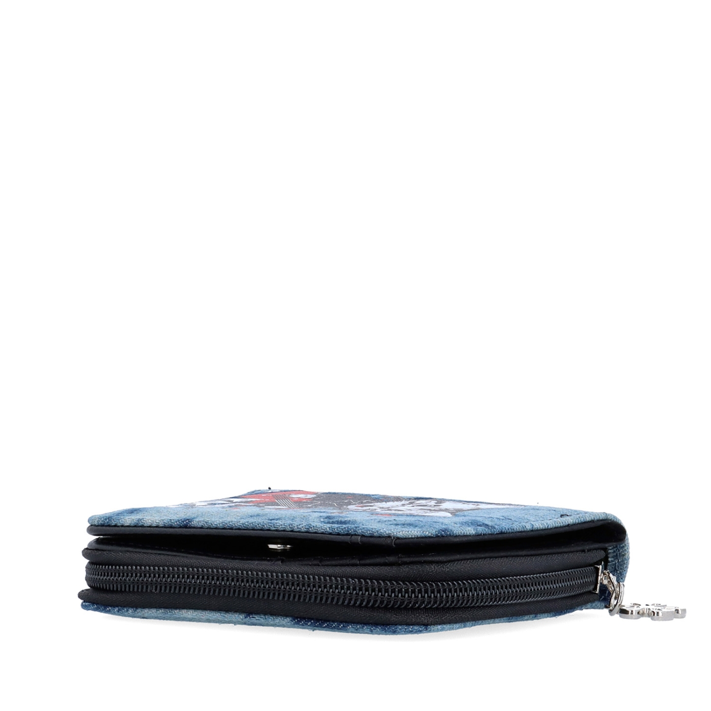 Denim veselá peněženka s potiskem Indee materiál textil zapínání na cvoček barva multicolor velikost malá 9204 01