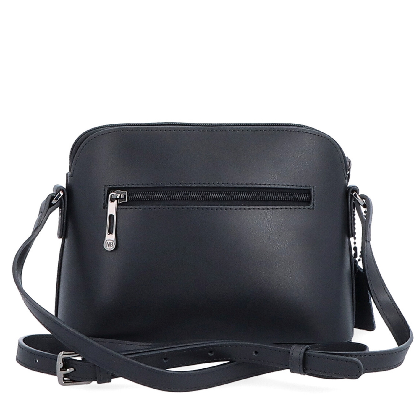Kožená kabelka crossbody Noelia Bolger Noelia Bolger materiál kůže zapínání na zip barva černá velikost malá NB 0096 C Zezadu