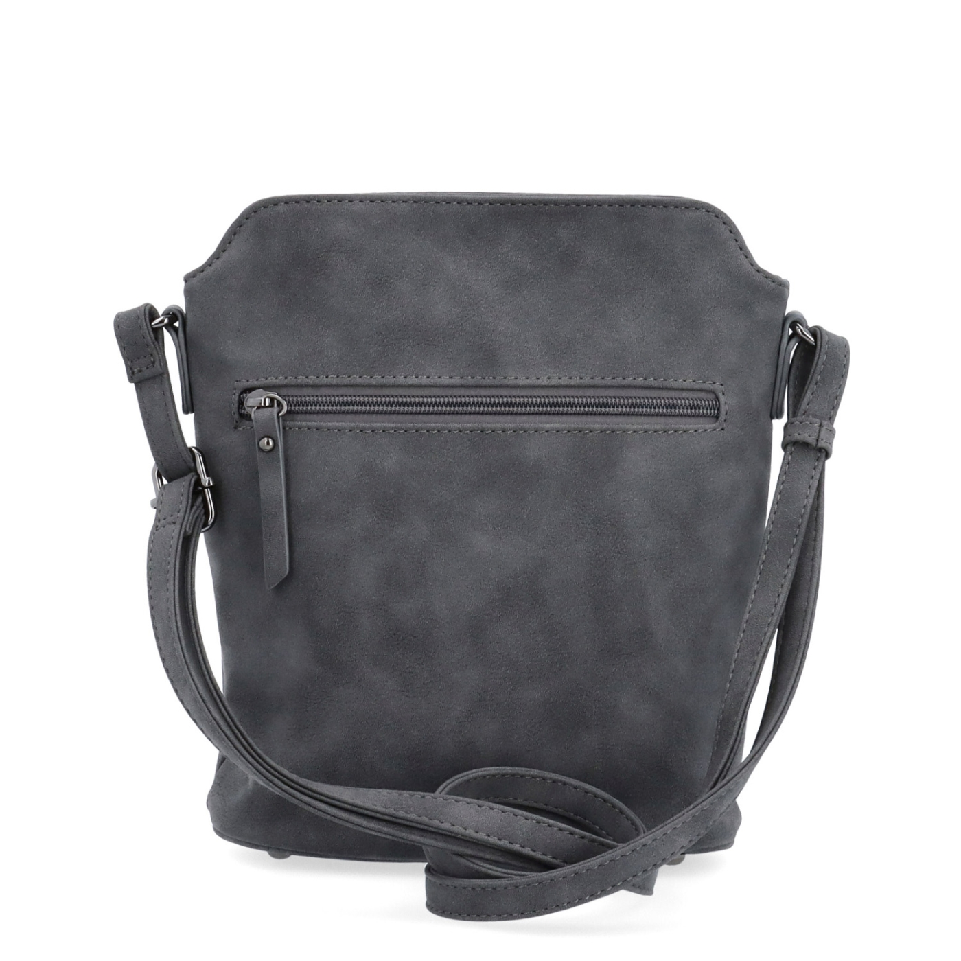 Malá elegantní kabelka s minimalistickým designem Tangerin materiál syntetická kůže zapínání na zip barva šedá velikost malá 1107 ANT Zezadu