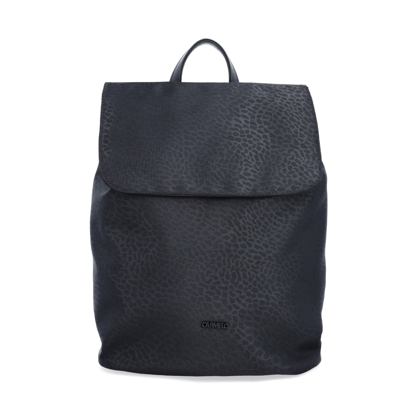Městský nylonový batoh v moderním střihu Carmelo materiál nylon zapínání na zip barva černá velikost střední 6608 C LE Zepředu