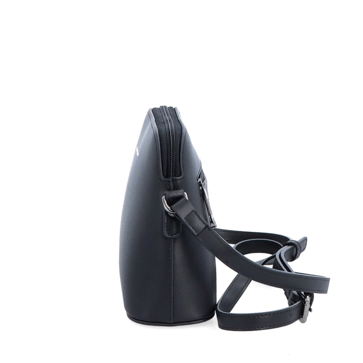 Kožená kabelka crossbody Noelia Bolger Noelia Bolger materiál kůže zapínání na zip barva černá velikost malá NB 0096 C Z boku