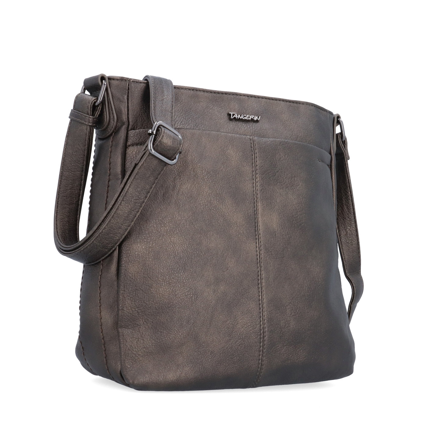 Crossbody kabelka s nastavitelným popruhem Tangerin materiál syntetická kůže zapínání na zip barva šedá velikost střední 8049 ANT