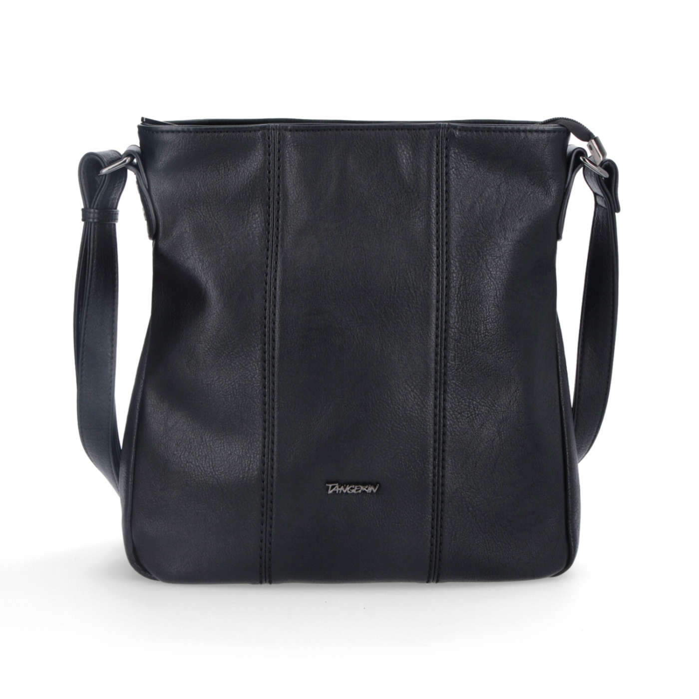 Crossbody kabelka Tangerin materiál syntetická kůže zapínání na zip barva černá velikost střední 8004 C Zepředu