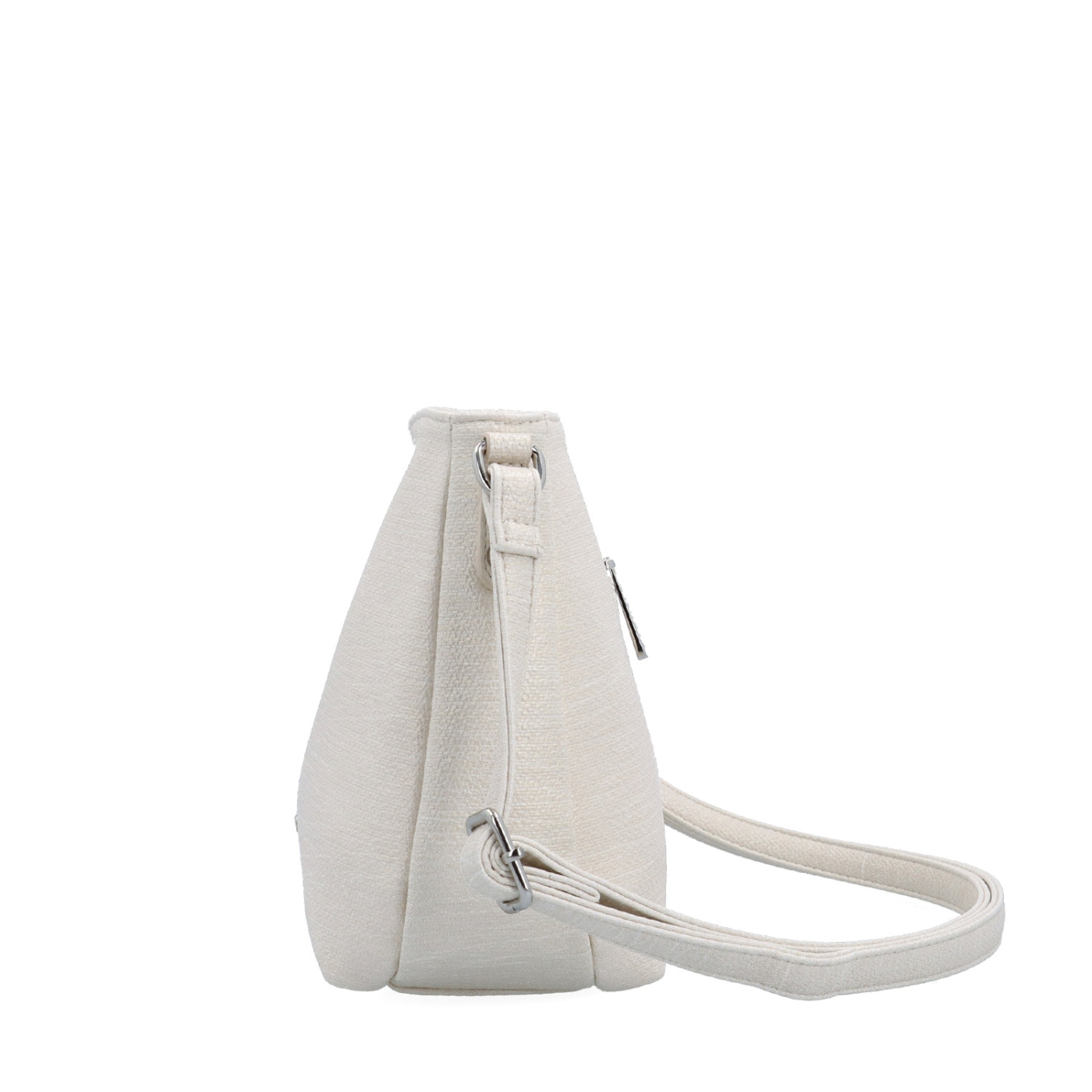 Praktická a elegantní crossbody kabelka Carmelo materiál syntetická kůže zapínání na zip barva béžová velikost střední 4605 K Z boku