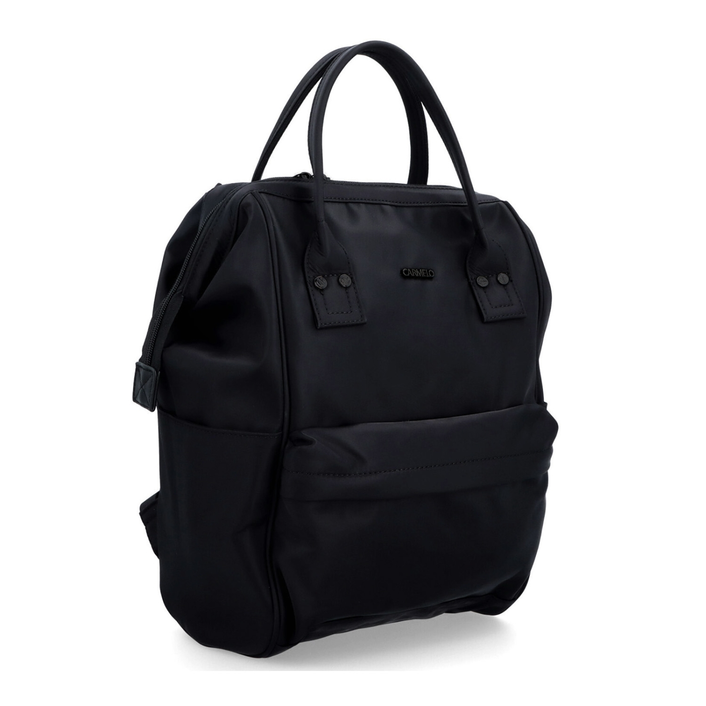 Velký praktický batoh značky Carmelo Carmelo materiál nylon zapínání na zip barva černá velikost velká 4319 C
