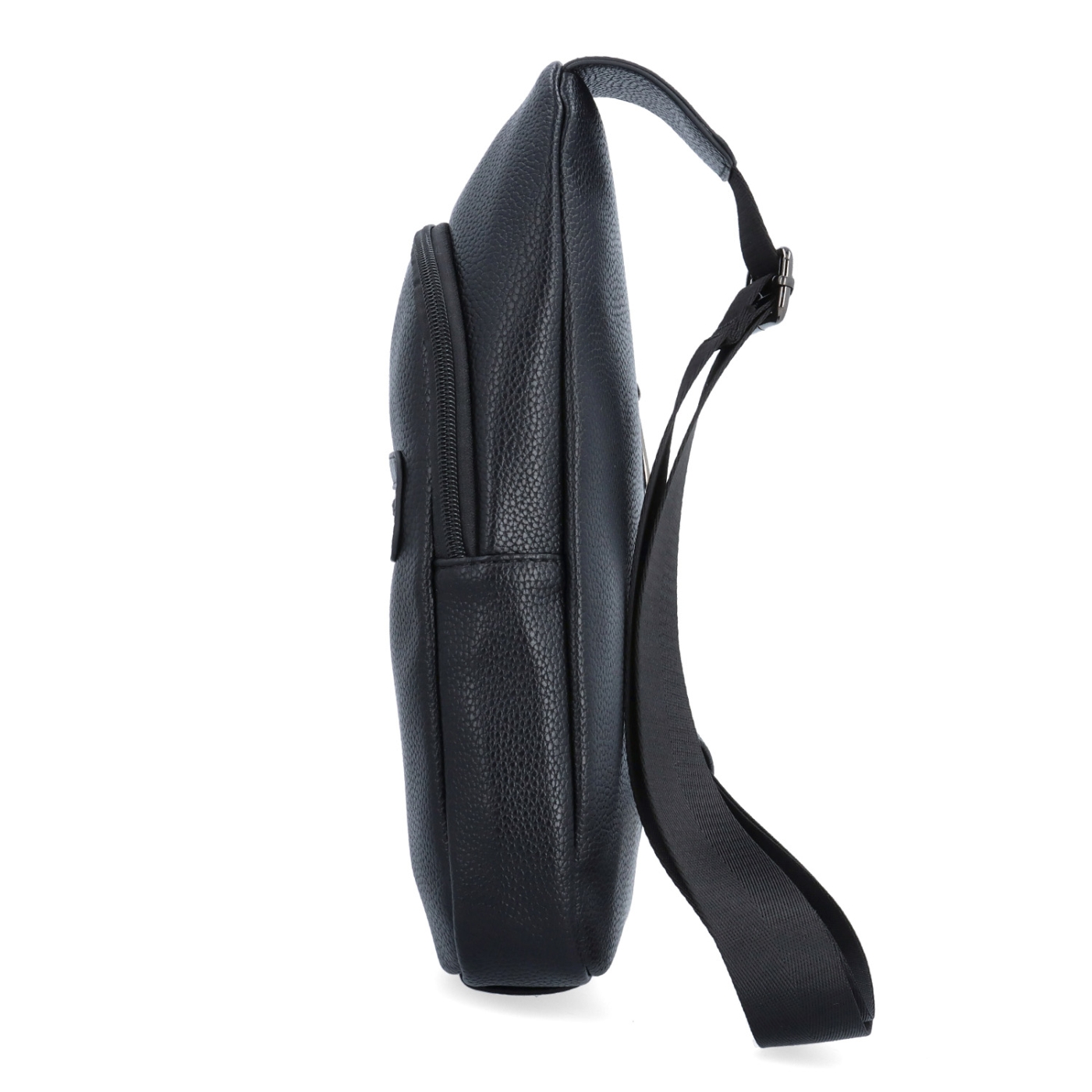 Praktický bodybag na zip Carmelo materiál syntetická kůže zapínání na zip barva černá velikost střední 4356 C Z boku
