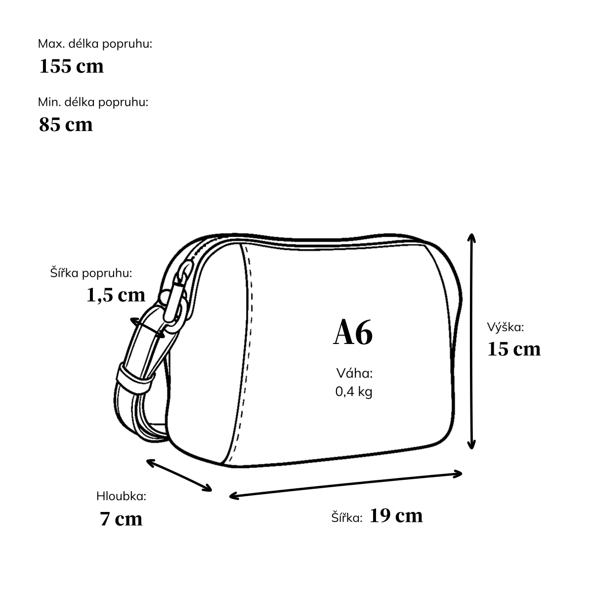 Menší crossbody kabelka se dvěma kapsami Le Sands materiál syntetická kůže zapínání na zip barva béžová velikost malá 7716 BE Rozměry