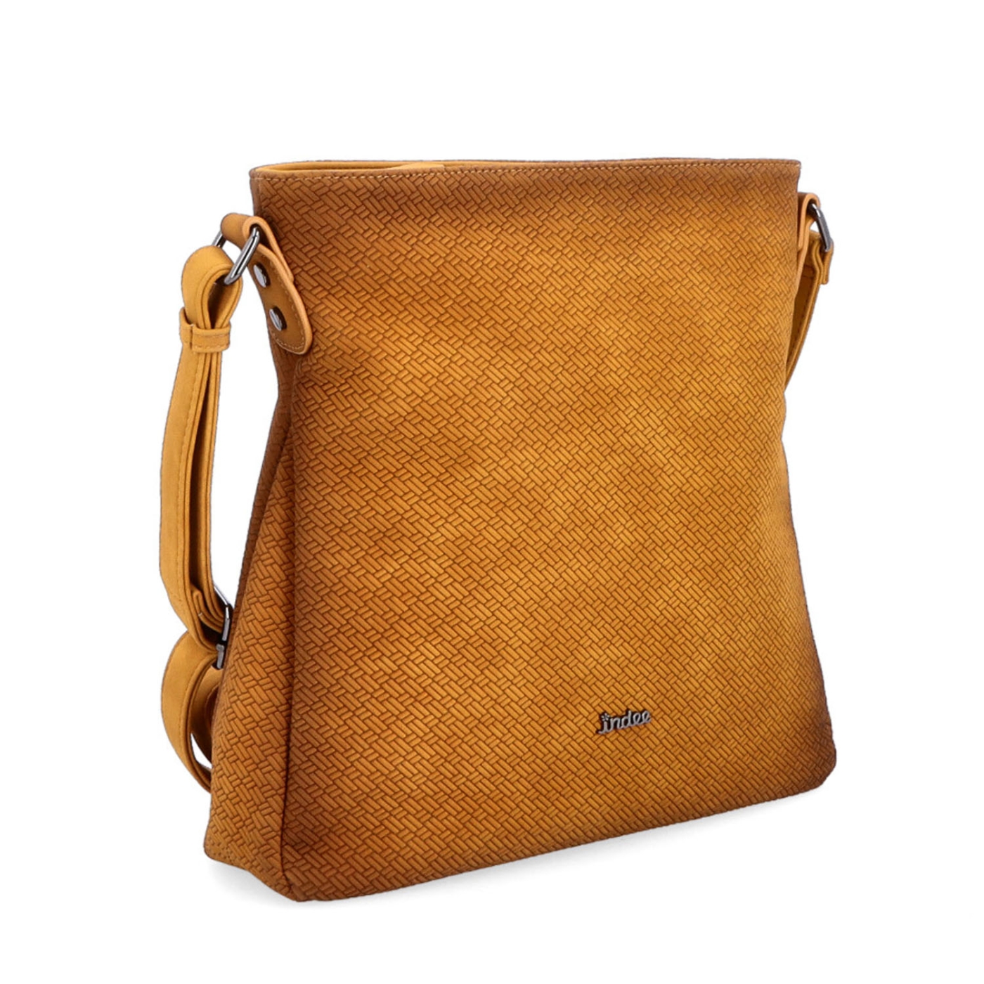 Střední jednoduchá crossbody kabelka Indee materiál syntetická kůže zapínání na zip barva žlutá velikost střední 6317 ZLU