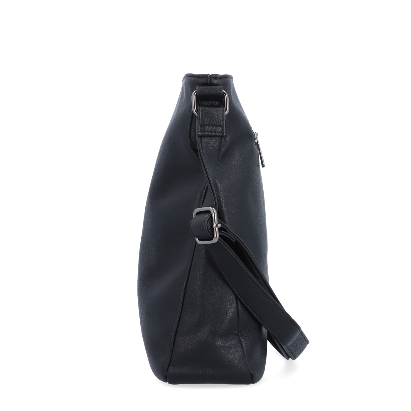 Crossbody kabelka s přehledným vnitřkem Tangerin materiál syntetická kůže zapínání na zip barva černá velikost střední 8051 C Z boku