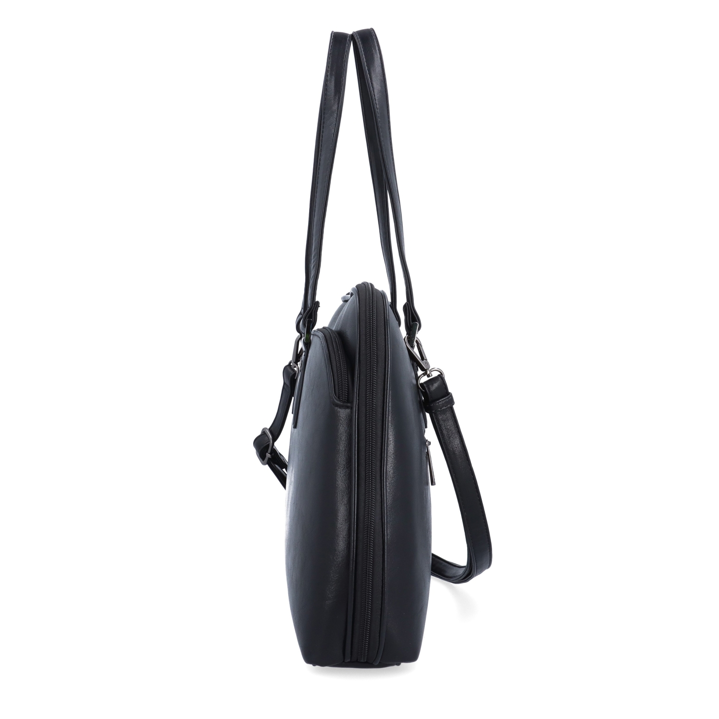 Dámská taška na notebook s crossbody popruhem Le Sands materiál syntetická kůže zapínání na zip barva černá velikost velká 7728 C Z boku