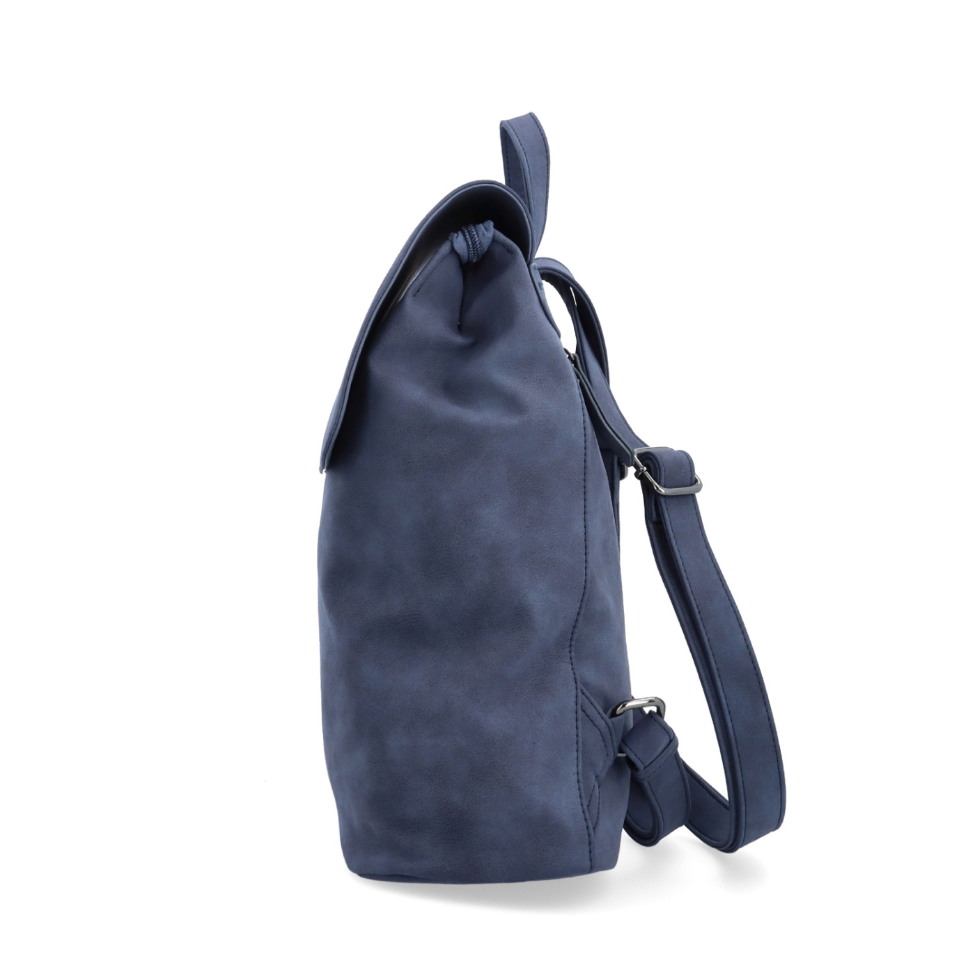 Elegantní městský batoh ze syntetiky Tangerin materiál syntetická kůže zapínání na zip barva modrá velikost střední 1100 TM Z boku