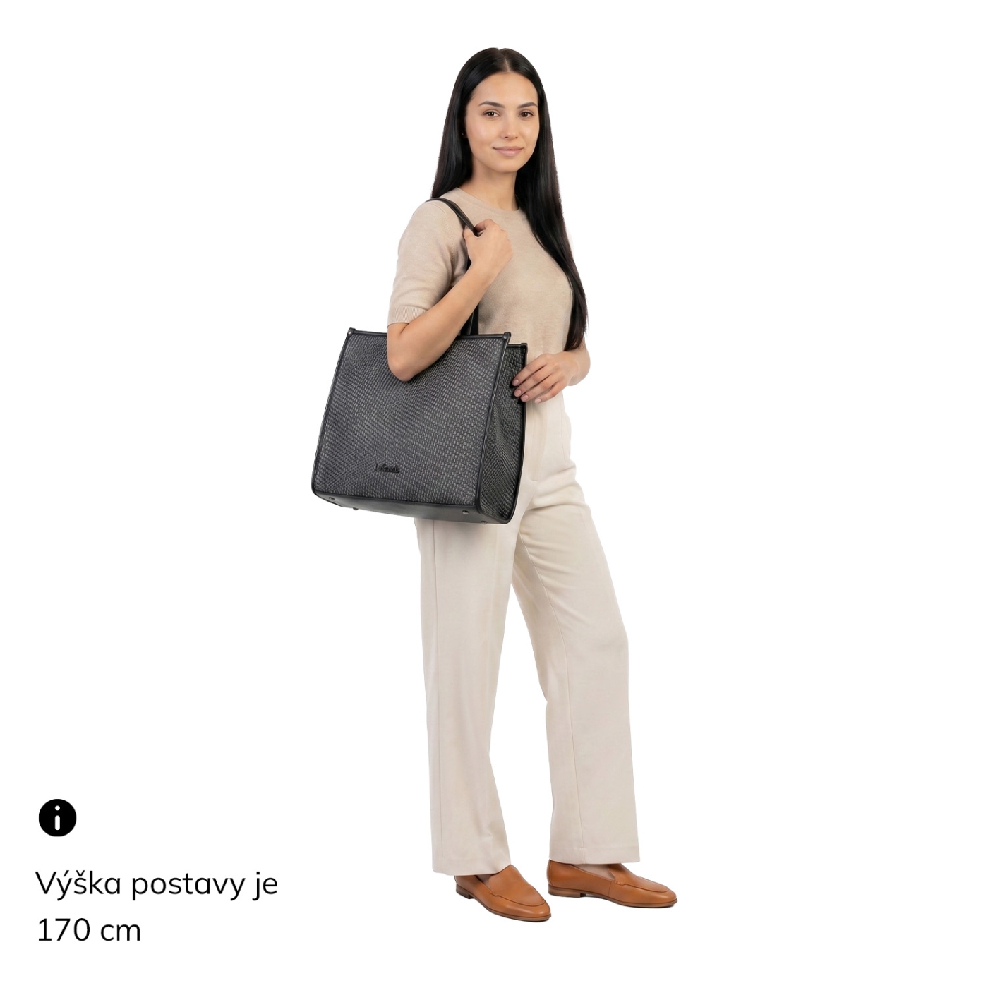 Kabelka přes rameno v elegantním městském stylu Le Sands materiál syntetická kůže zapínání na zip barva béžová velikost střední 4622 IVO Na postavě