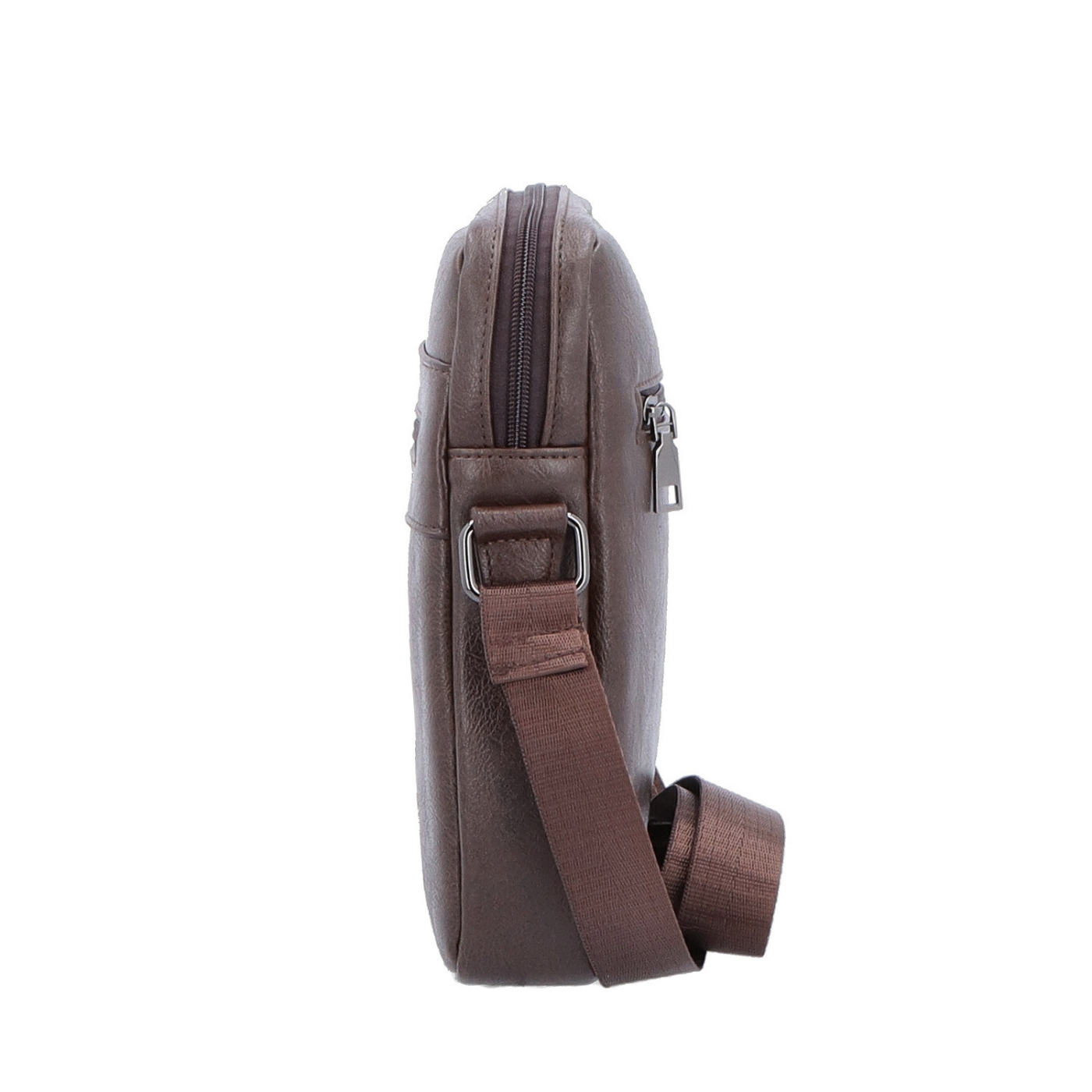 Crossbody taška přes rameno Tangerin materiál syntetická kůže zapínání na zip barva hnědá velikost střední 2324 H Z boku