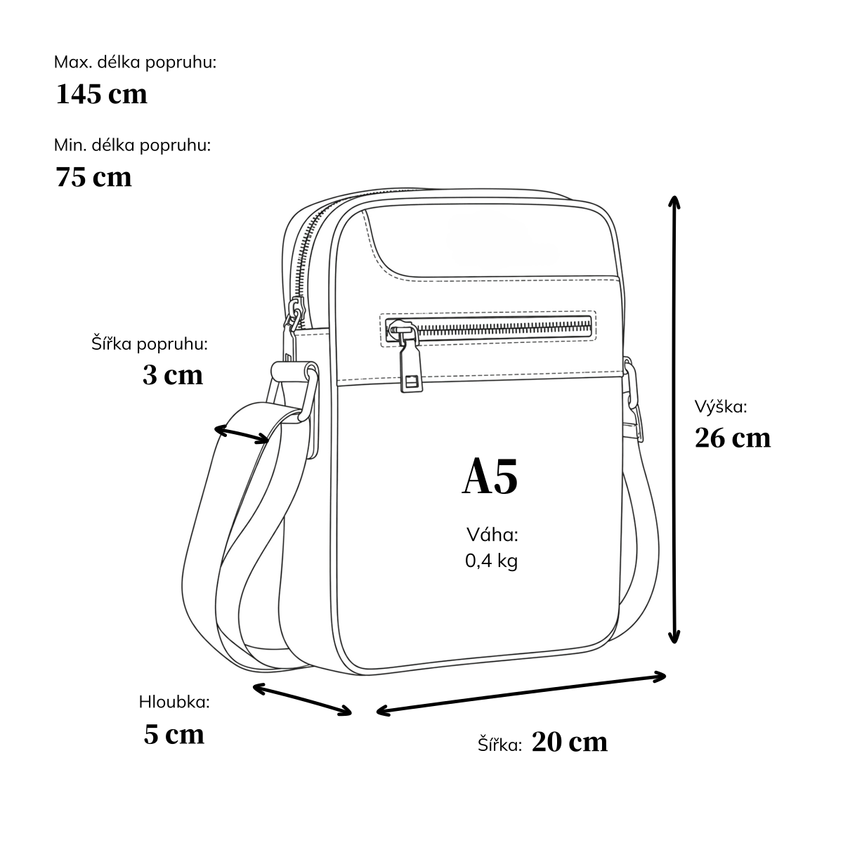 Crossbody taška přes rameno Tangerin materiál syntetická kůže zapínání na zip barva hnědá velikost střední 2324 H Rozměry