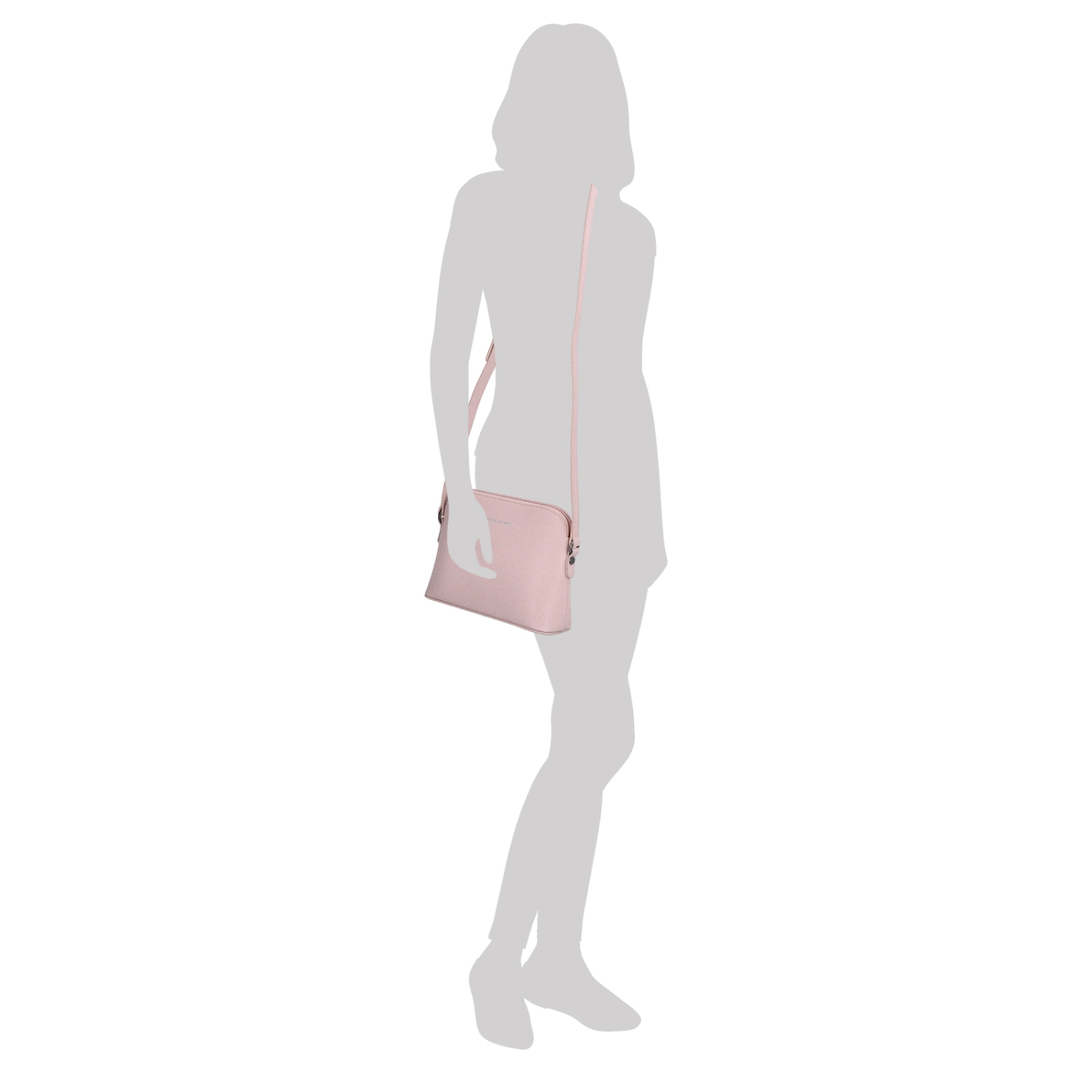 Kožená kabelka crossbody Noelia Bolger Noelia Bolger materiál kůže zapínání na zip barva růžová velikost malá NB 0096 R Na postavě