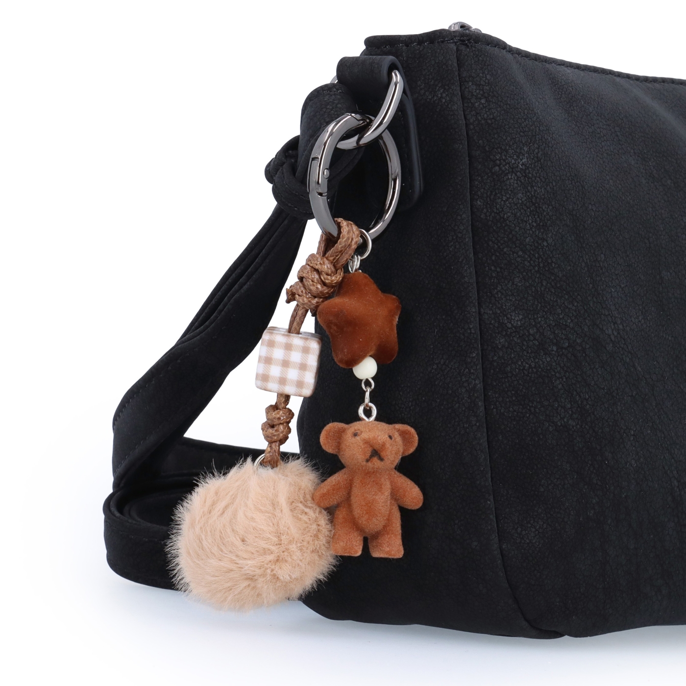 Elegantní malá crossbody kabelka Carmelo materiál syntetická kůže zapínání na zip barva černá velikost malá 4666 C Detail