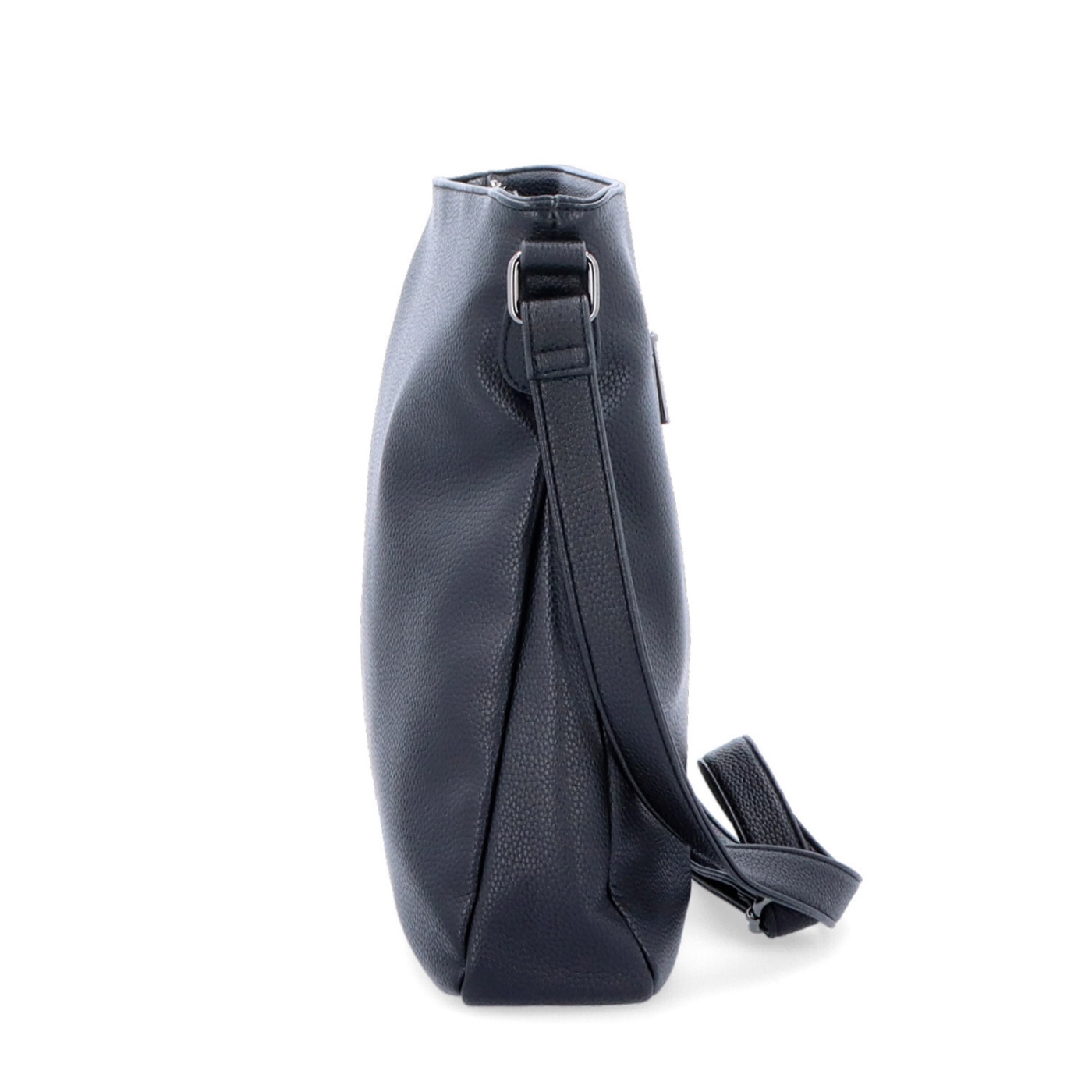 Designová crossbody kabelka Carmelo materiál syntetická kůže zapínání na zip barva černá velikost střední 4271 C Z boku