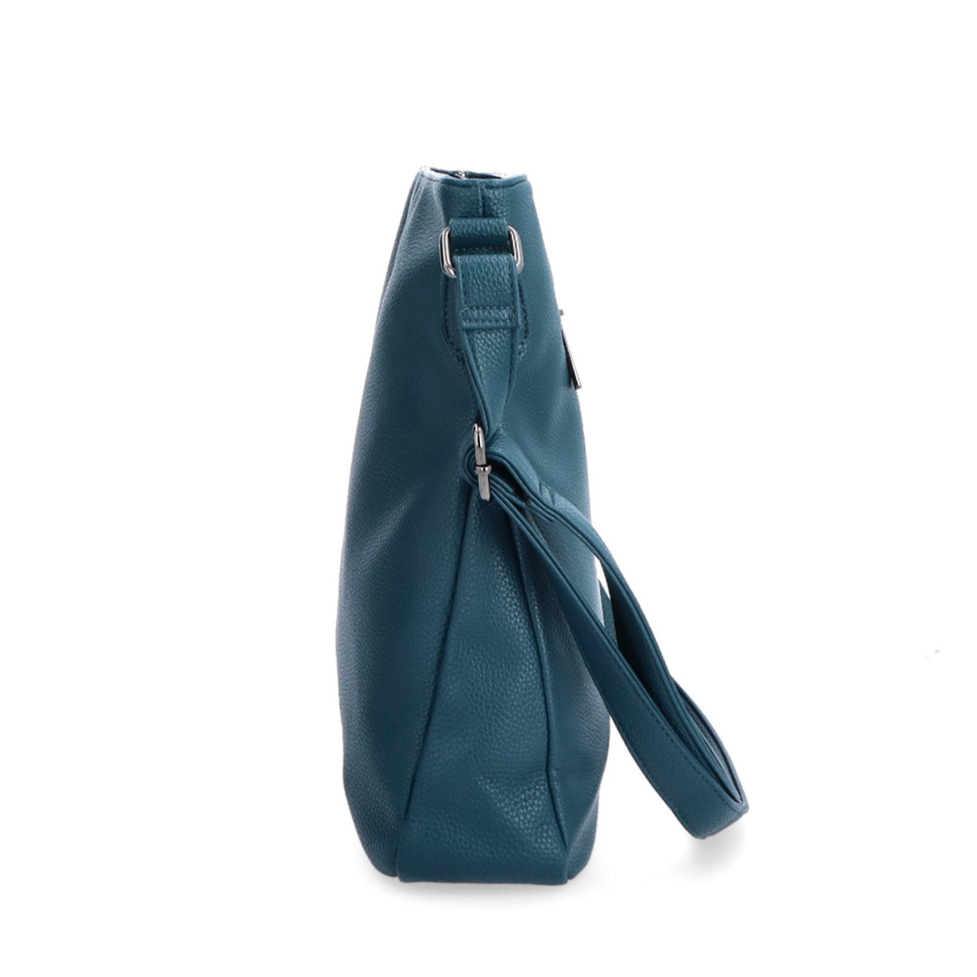 Designová crossbody kabelka Carmelo materiál syntetická kůže zapínání na zip barva zelená velikost střední 4271 PE Z boku