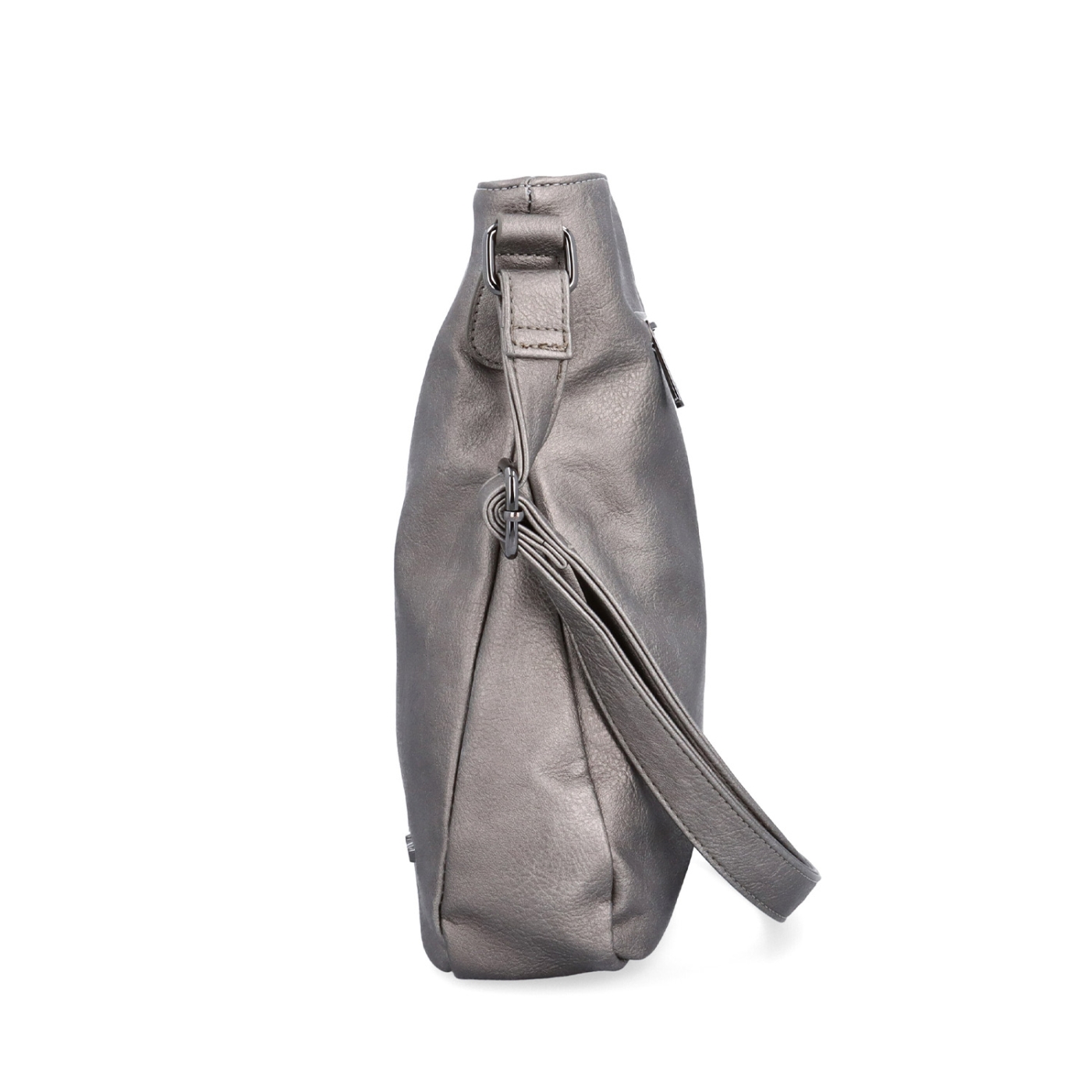 Crossbody kabelka s jednoduchým prošíváním Tangerin materiál syntetická kůže zapínání na zip barva metalická velikost střední 8003 TI Z boku