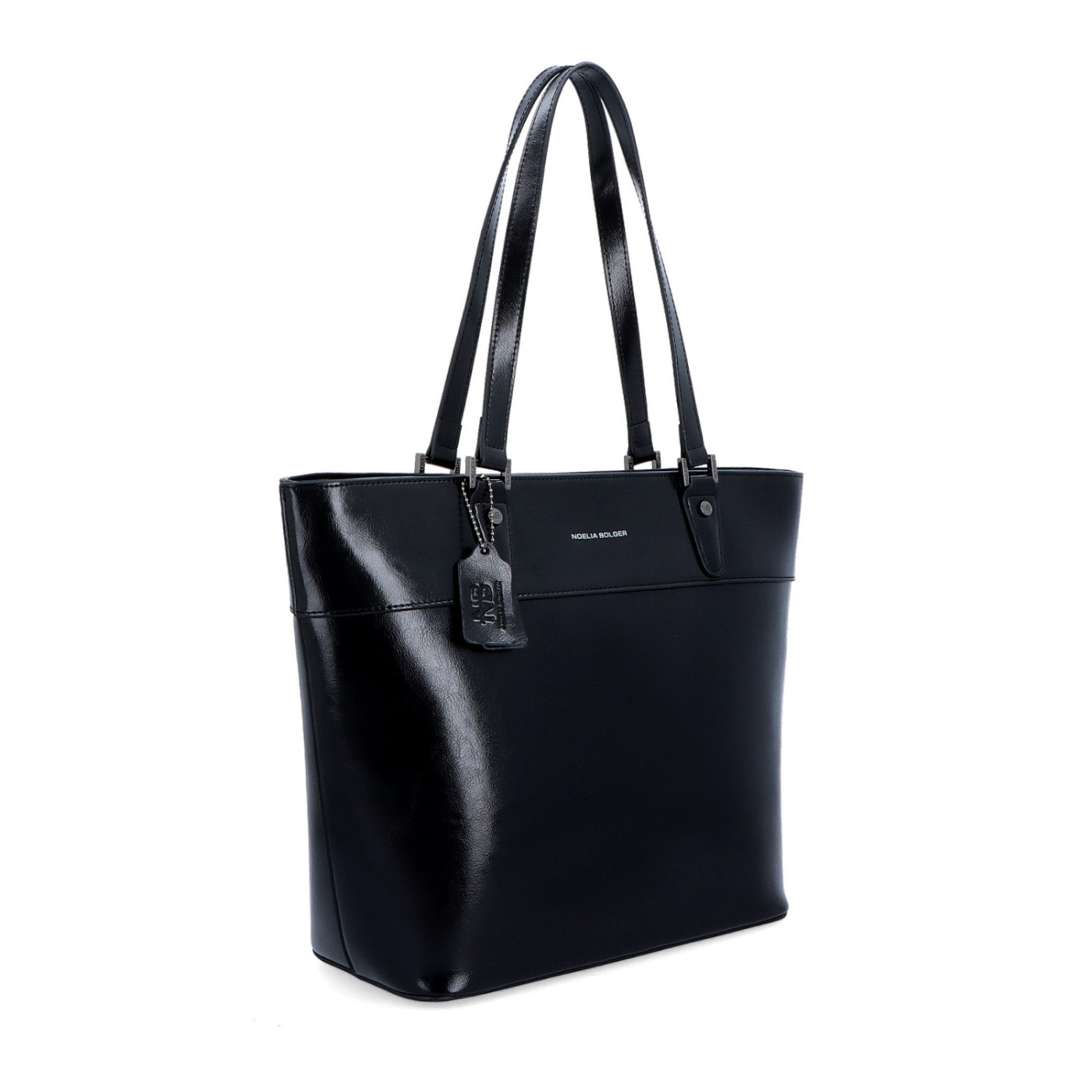 Kožená shopper kabelka Noelia Bolger materiál kůže barva černá velikost velká NB 0076 C