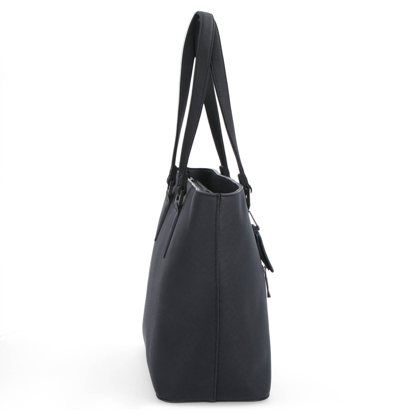 Shopperka z kůže saffiano Noelia Bolger materiál kůže barva černá velikost velká NB 0030 C Z boku